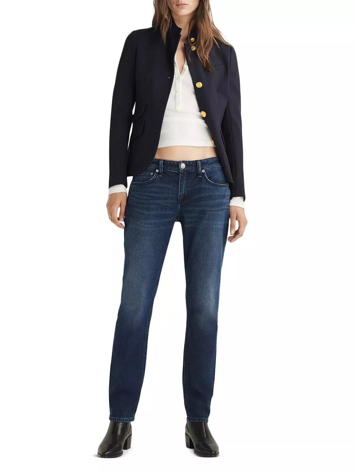Rag & Bone Rag & Bone Beverly Low-Rise Slim Ankle Jeans (Waist 28) Size 25" / US 0 / IT 36 - 1 Thumbnail