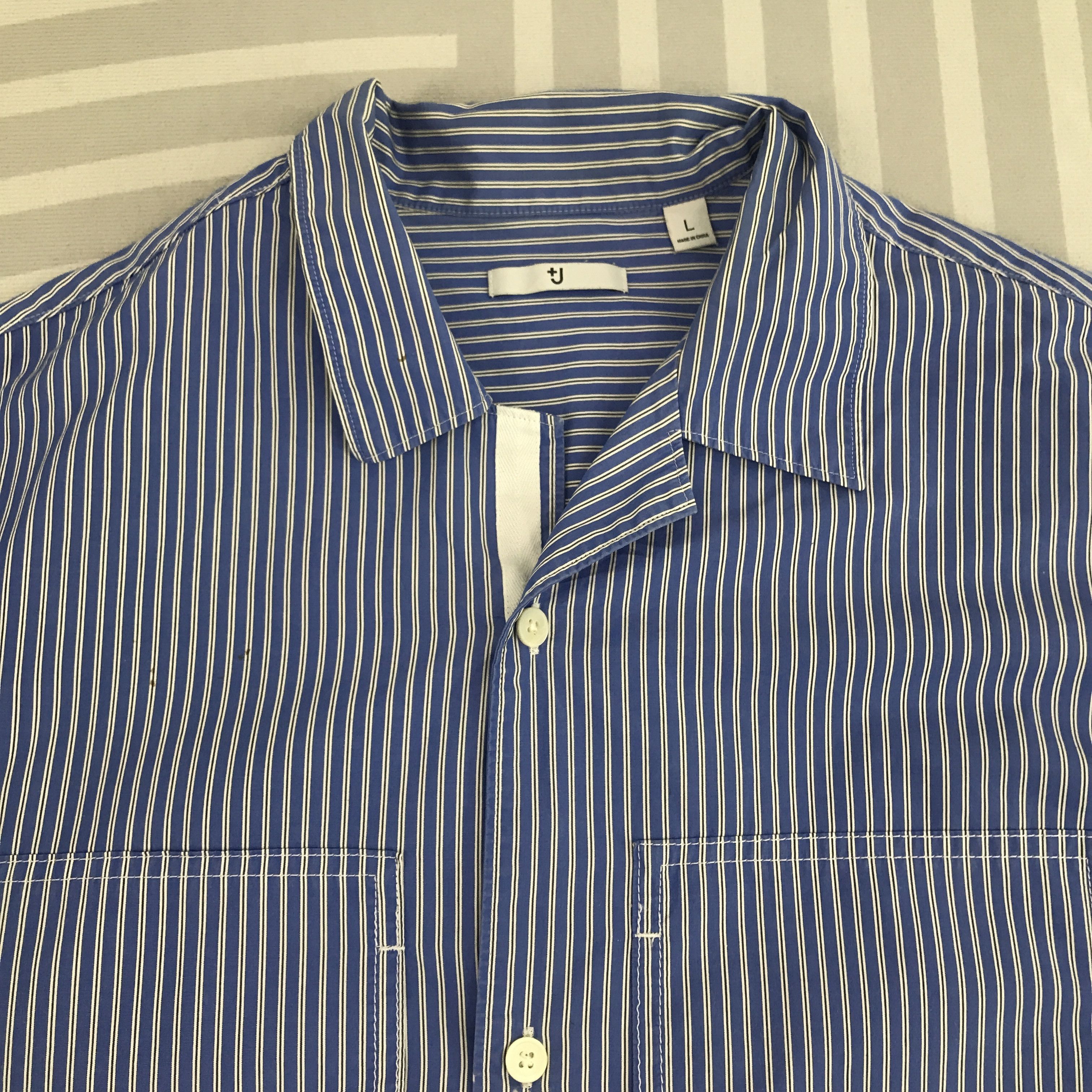 Japanese Brand × Jil Sander × Uniqlo Jil sender x Uniqlo Stripped design button up Jacket Size US L / EU 52-54 / 3 - 8 Thumbnail