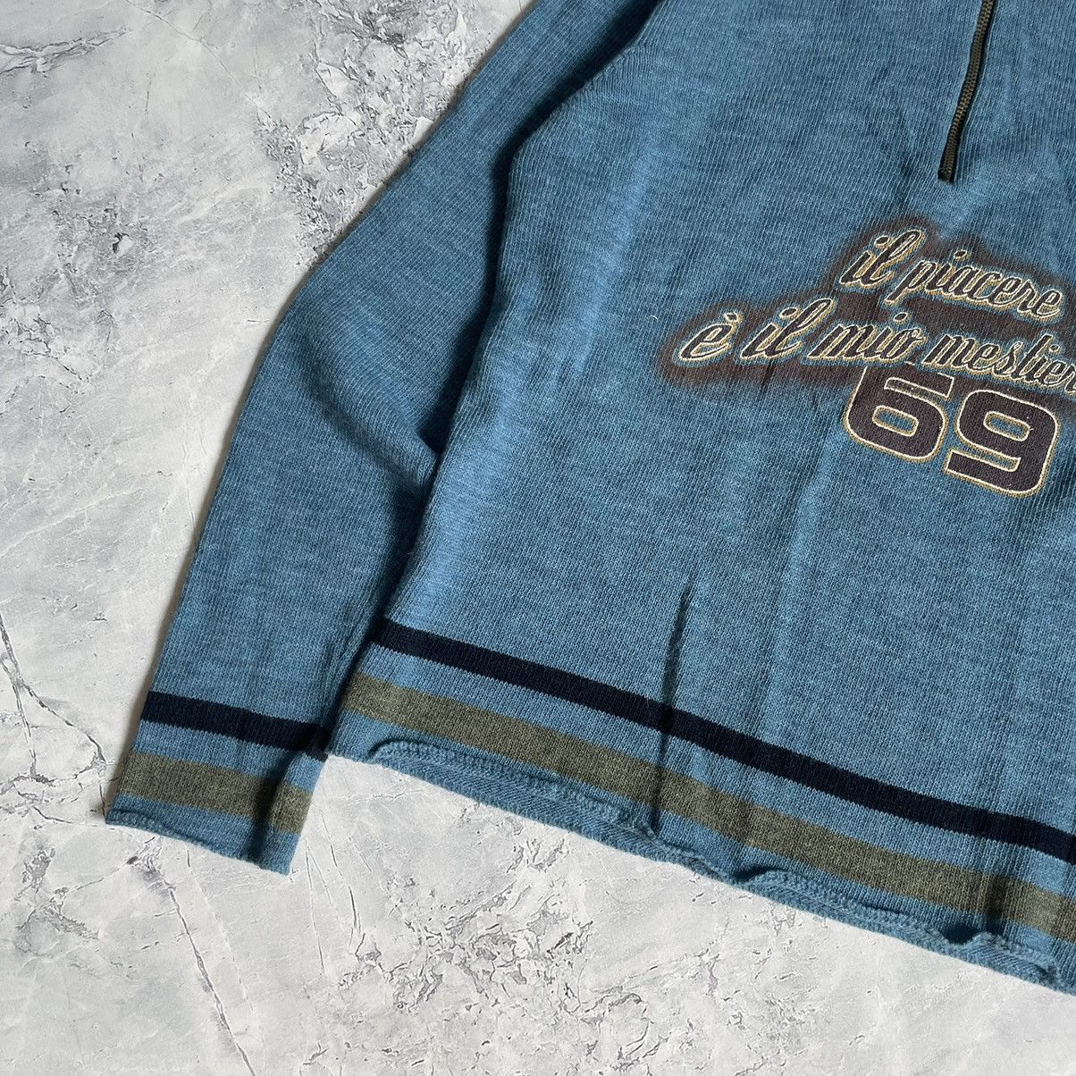 Dolce & Gabbana Dolce & Gabbana Vintage Half-Zip Knit – Archive 2000s Size US L / EU 52-54 / 3 - 3 Thumbnail