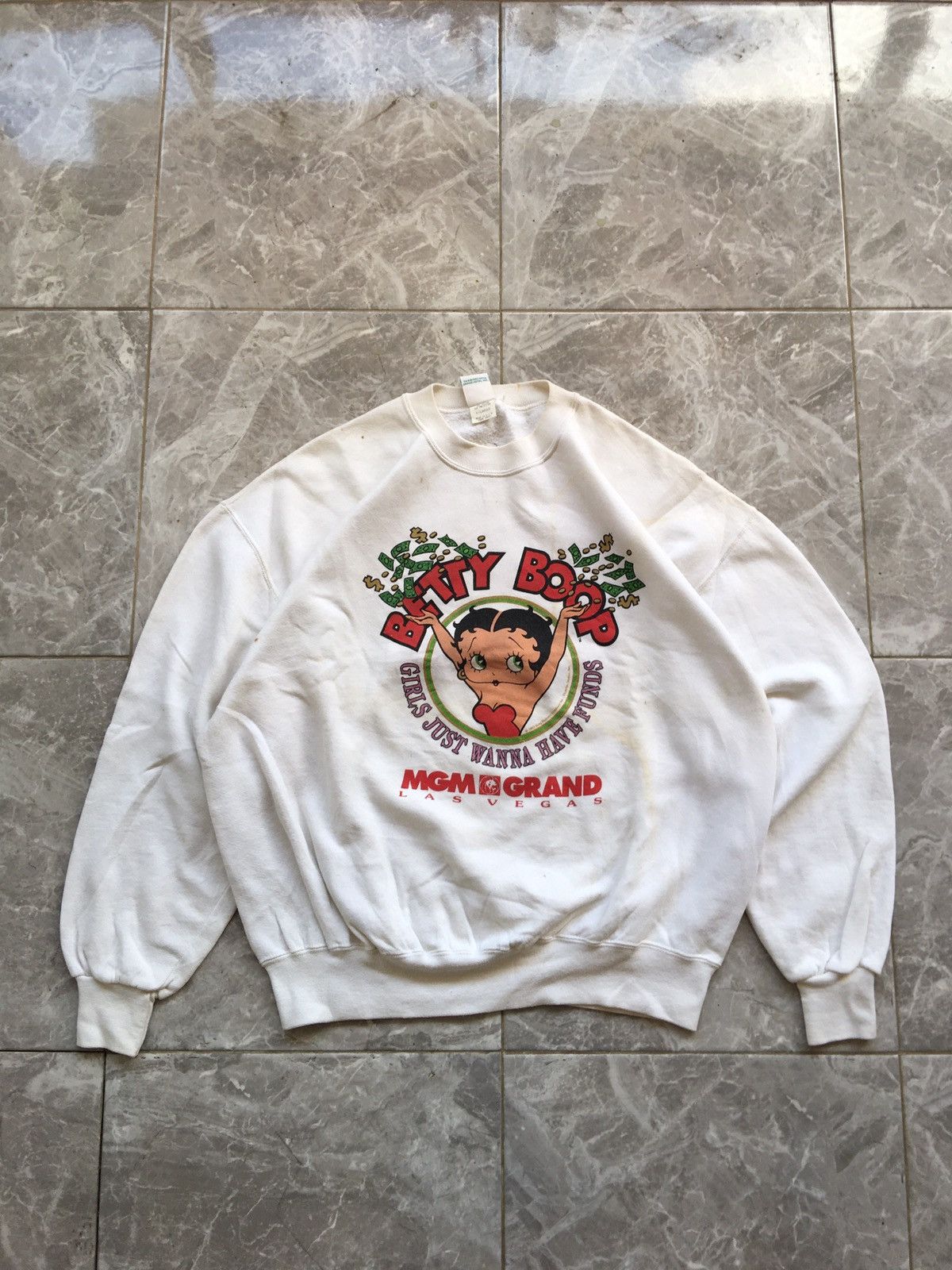 Vintage Rare MGM Grand x Betty Boop Las Vegas Sweathshirt