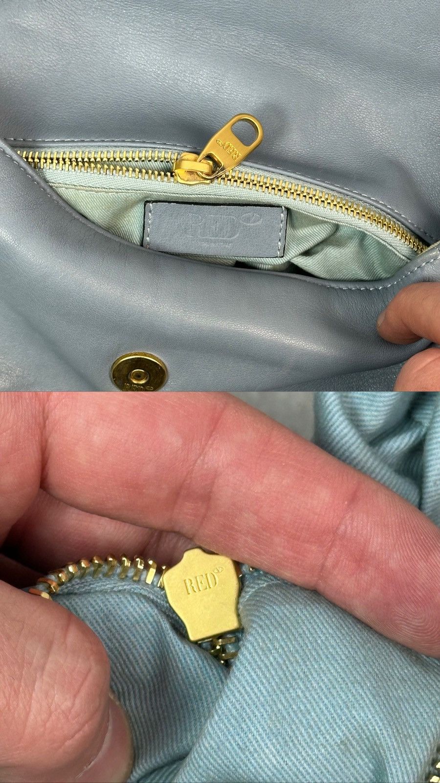 RED Valentino Red Valentino Leather Blue Handle Chain Made in Italy Bag Size ONE SIZE - 19 Thumbnail