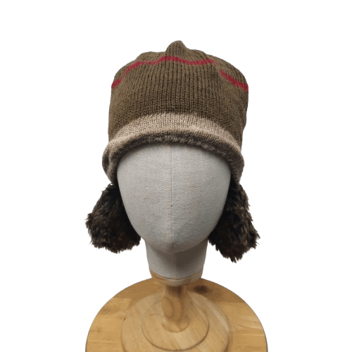 Japanese Brand 🏔 Vintage japanese brand fur wool earflap beanie hat Size ONE SIZE - 1 Thumbnail
