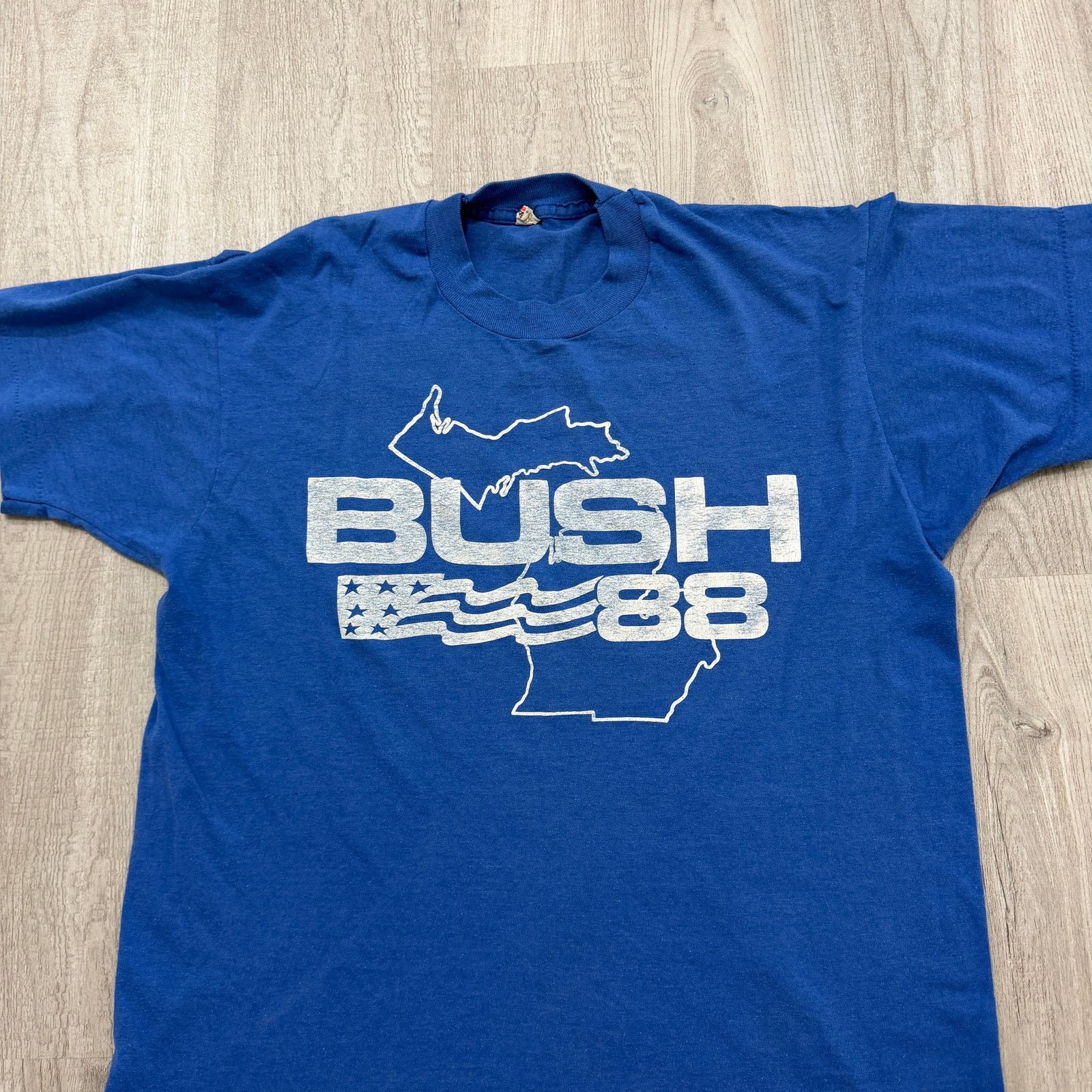 Vintage Vintage George Bush Presidential Race Shirt XL Blue 1988 Size US XL / EU 56 / 4 - 3 Thumbnail