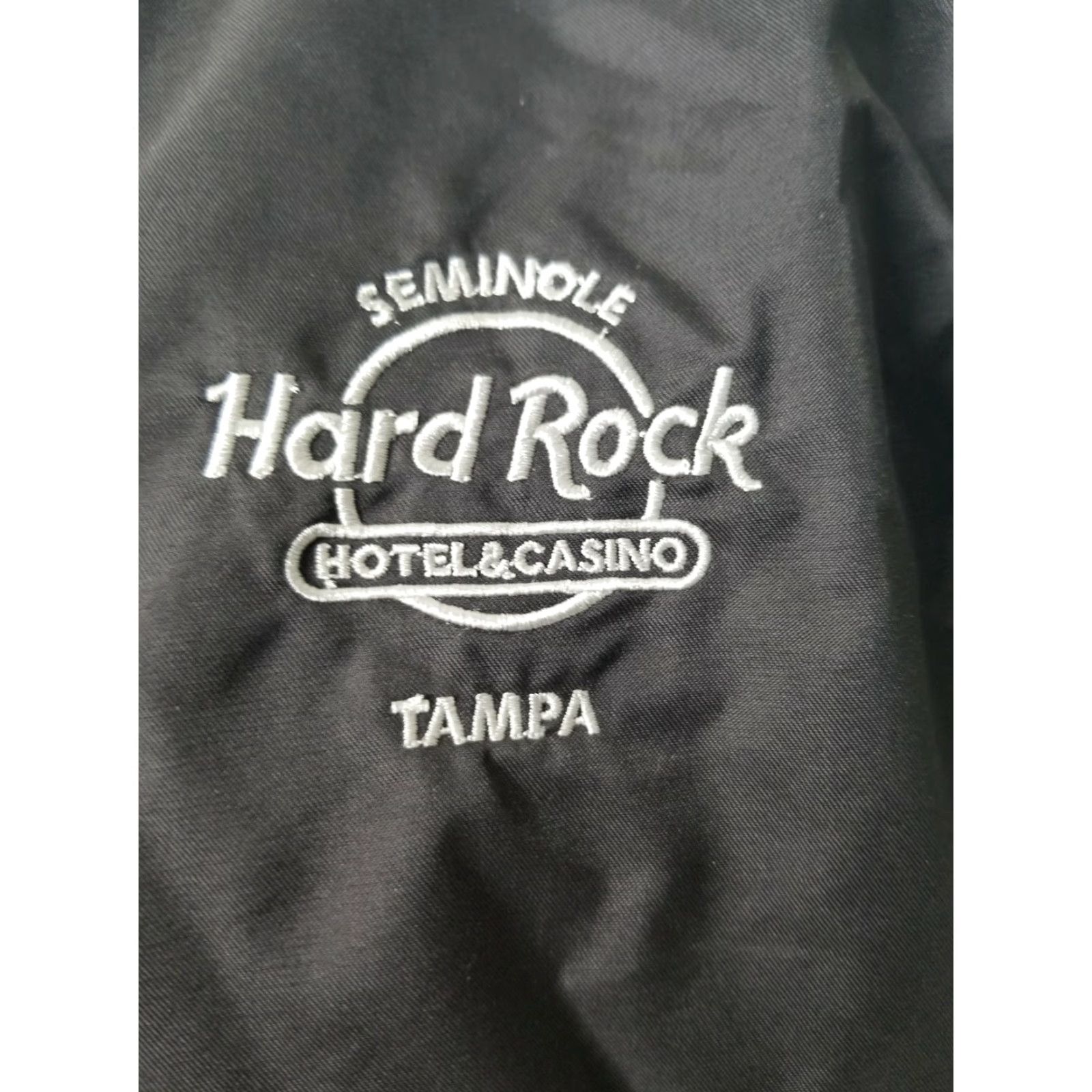 Hard Rock Cafe Hard Rock Hoodie Mens L Black Seminole Hotels & Casino Tampa FL Employee Windbreaker Jacket Size US L / EU 52-54 / 3 - 3 Thumbnail