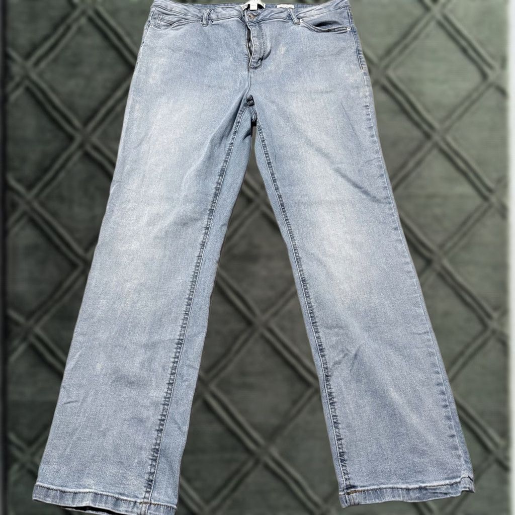 Anne Klein Anne Klein Jeans Women's Blue Denim Light Wash High-Rise 16 Jeans Size 38" / US 16 / IT 52 - 1 Thumbnail
