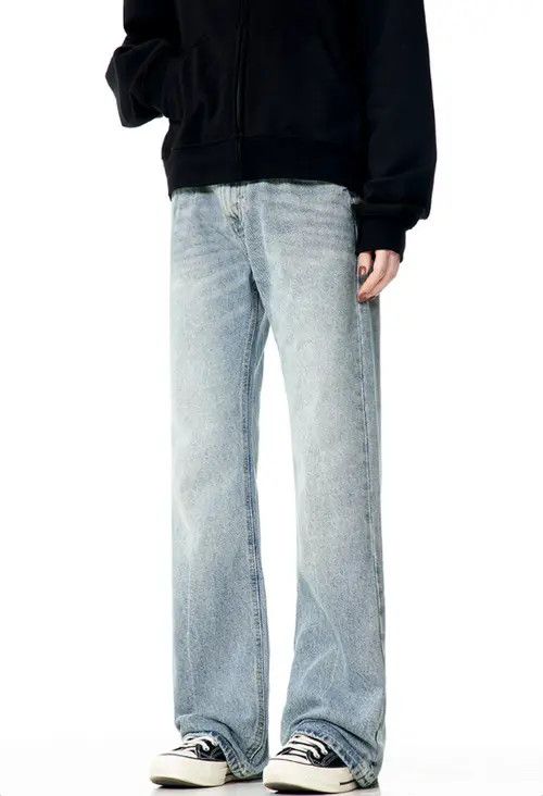 Jean American light blue vintage washed flared casual jeans y2k Size US 32 / EU 48 - 8 Thumbnail