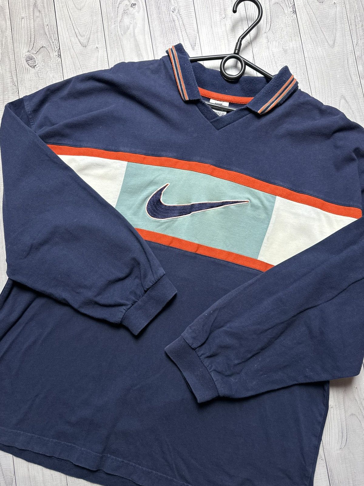 Other Vintage Nike Rugby jersey shirt long sleeve size L big logo Size US L / EU 52-54 / 3 - 4 Thumbnail