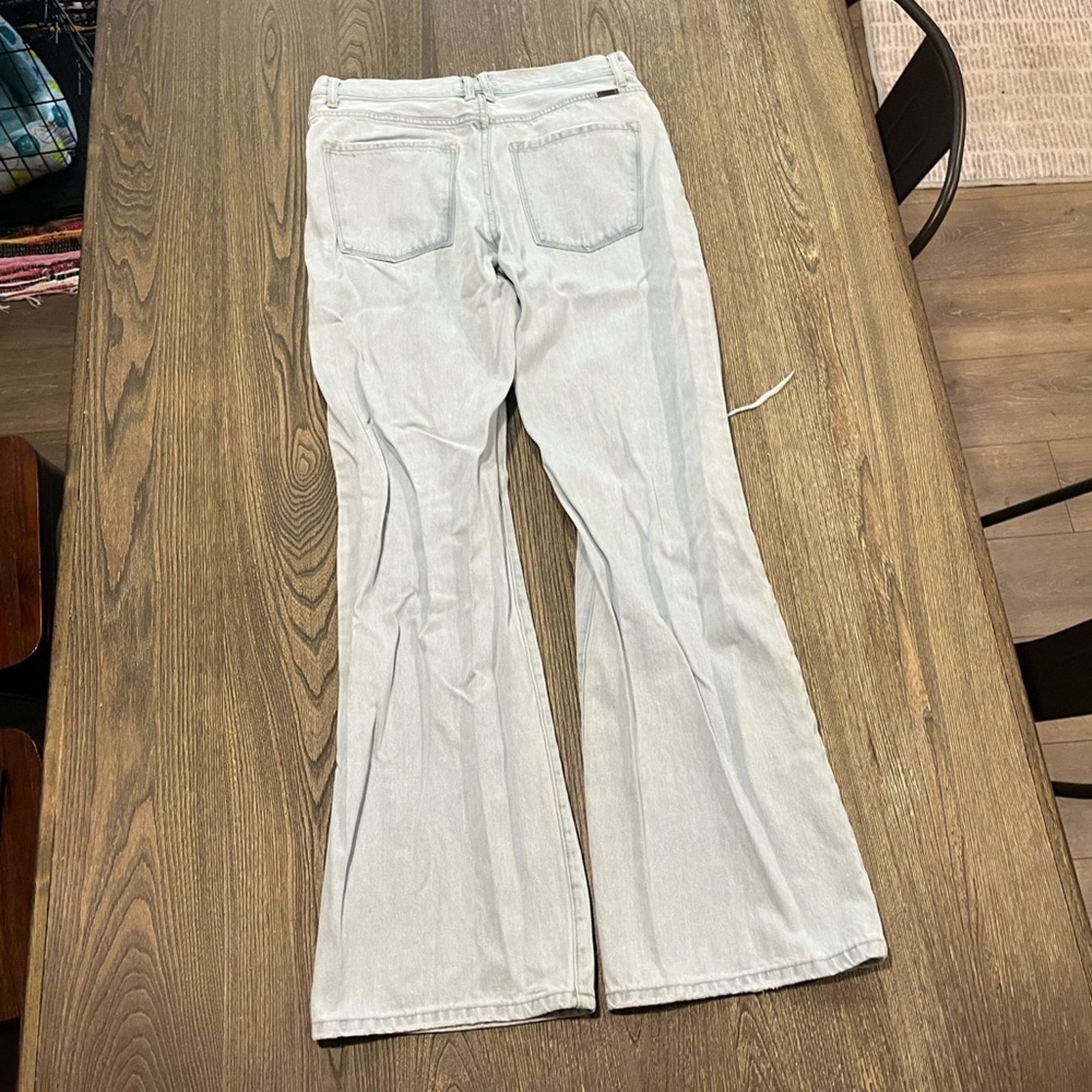 Vintage KanCan Ultra High Rise 90's Flare Jeans Distressed Size 9/28 Size 28" / US 6 / IT 42 - 11 Thumbnail