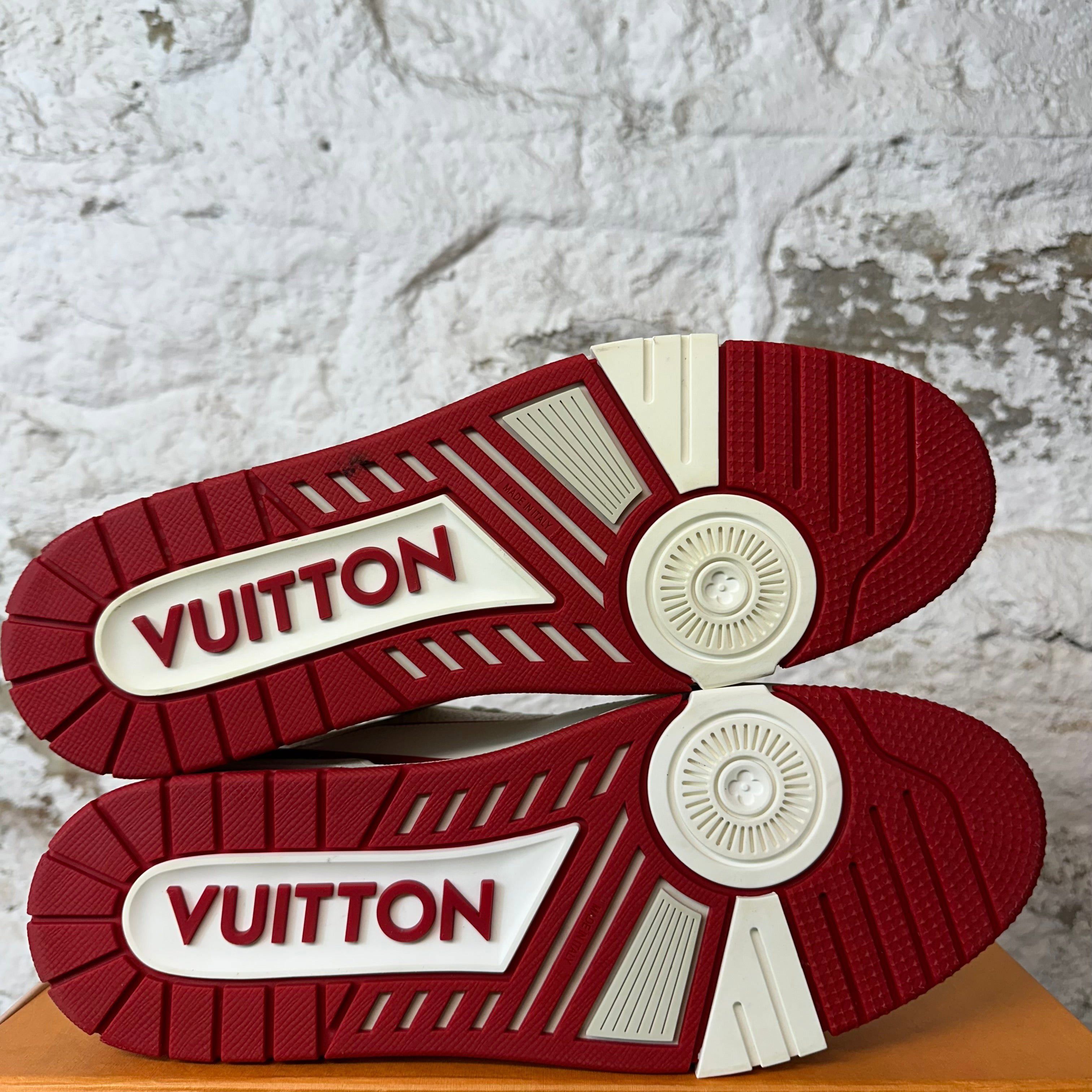 Louis Vuitton Louis Vuitton White Red Gray Trainer Sz 11.5 (10LV) Size US 11.5 / EU 44-45 - 5 Thumbnail