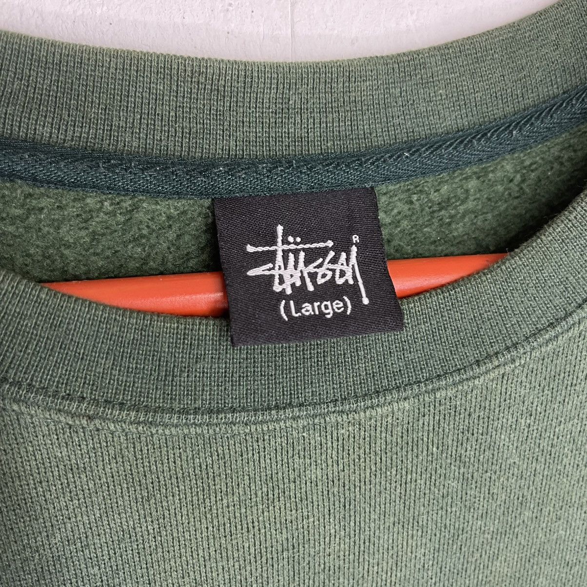 Stussy × Vintage Stussy Crewneck Sweatshirt Size M/L Green Size US M / EU 48-50 / 2 - 6 Thumbnail