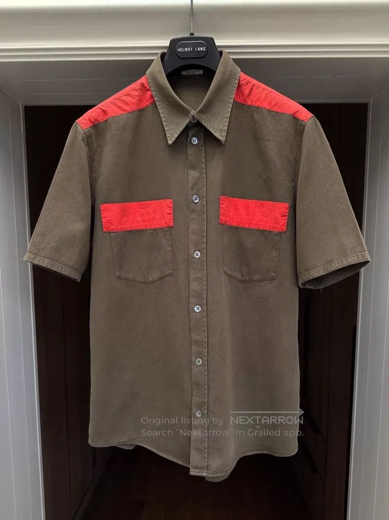 Helmut Lang Helmut Lang Red Striped Short Sleeve Shirt Size US L / EU 52-54 / 3 - 2 Thumbnail