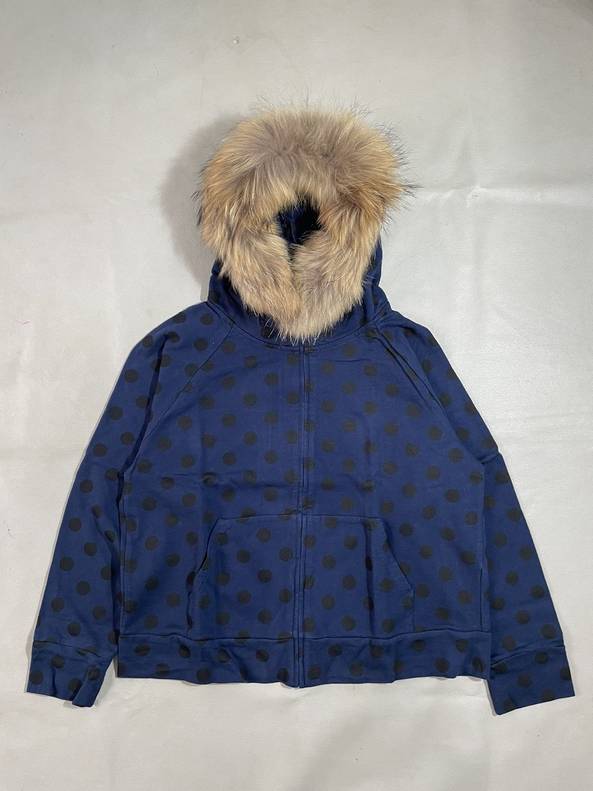 Hysteric Glamour Japan syrup Polkadot Fur Hoodie Distressed style Size US L / EU 52-54 / 3 - 1 Thumbnail
