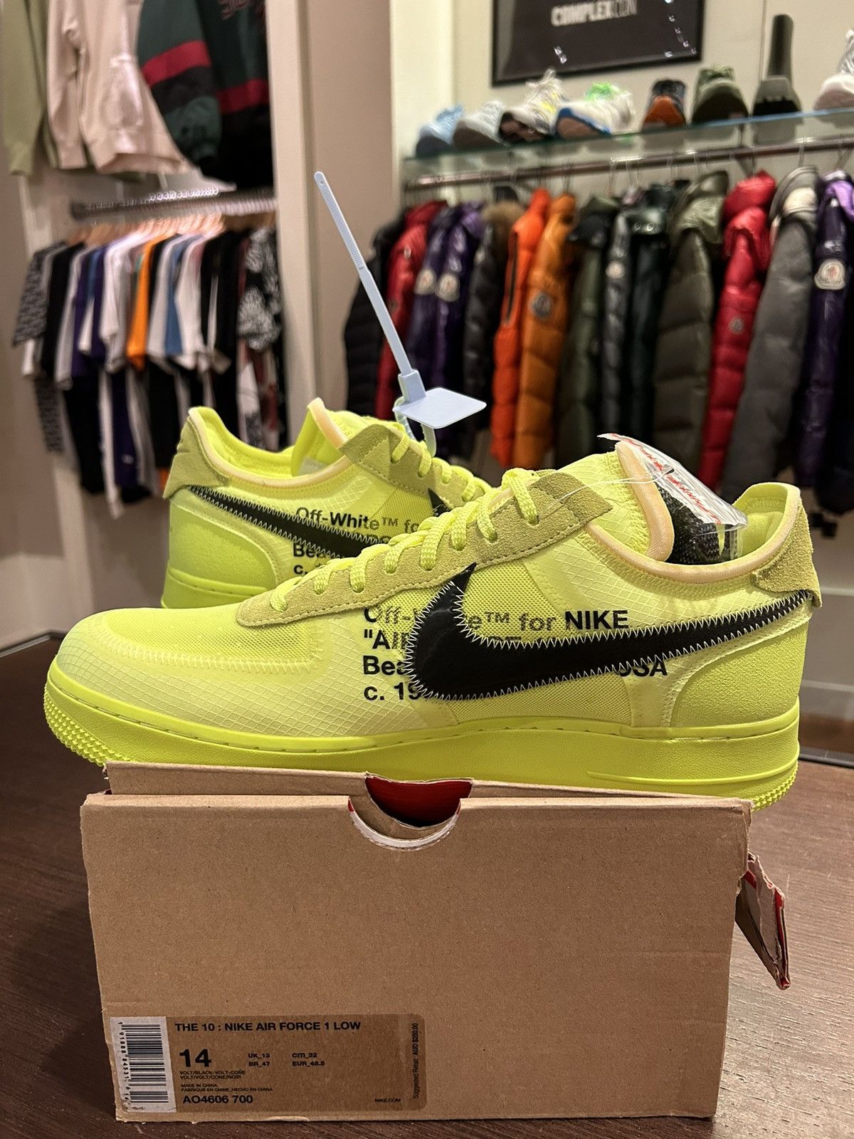 Nike Nike Air Force 1 Low Off-White Volt Size US 14 / EU 47 - 4 Thumbnail