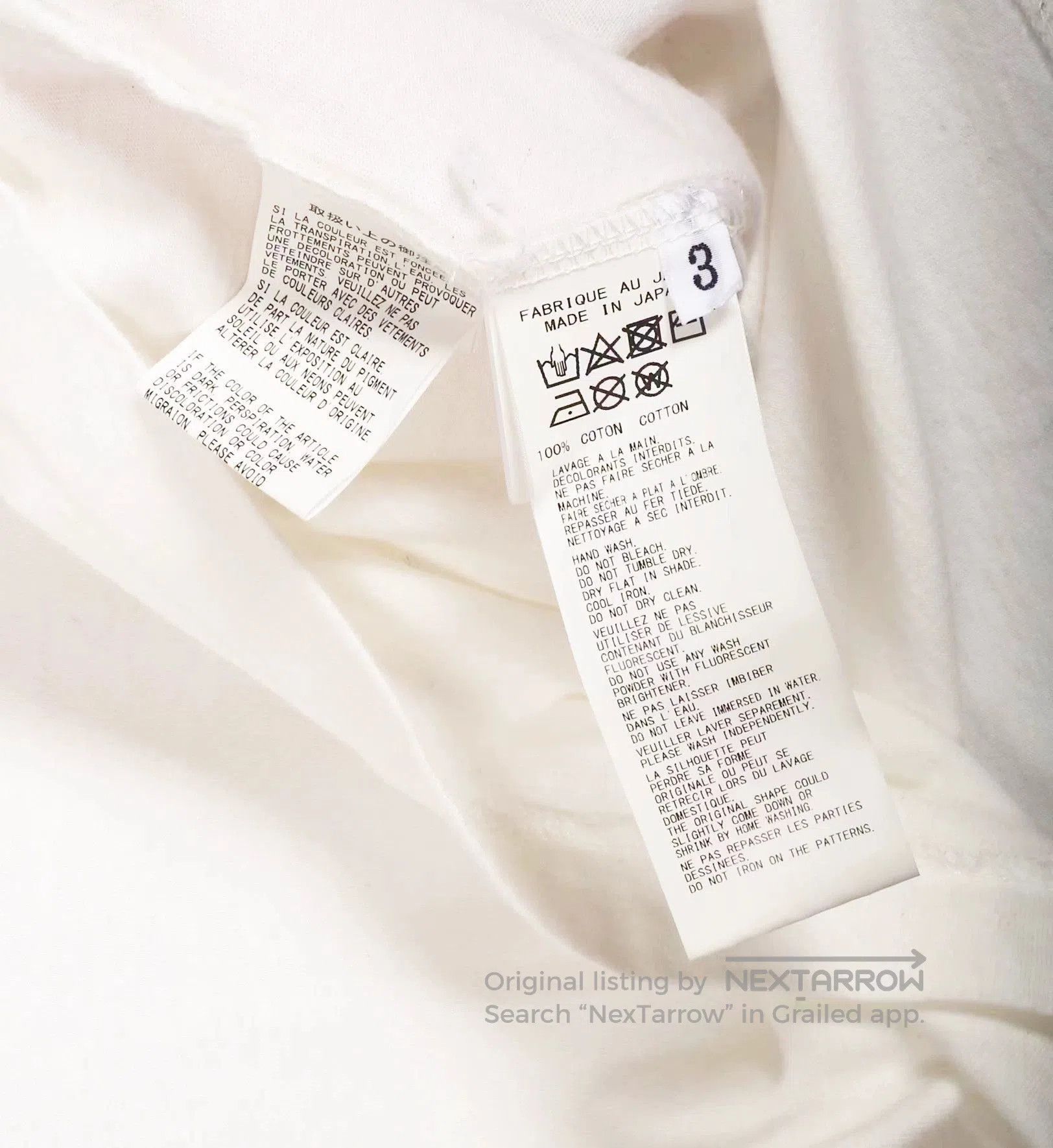 Yohji Yamamoto Beige Graphic Long Sleeve Shirt. Size US L / EU 52-54 / 3 - 5 Thumbnail