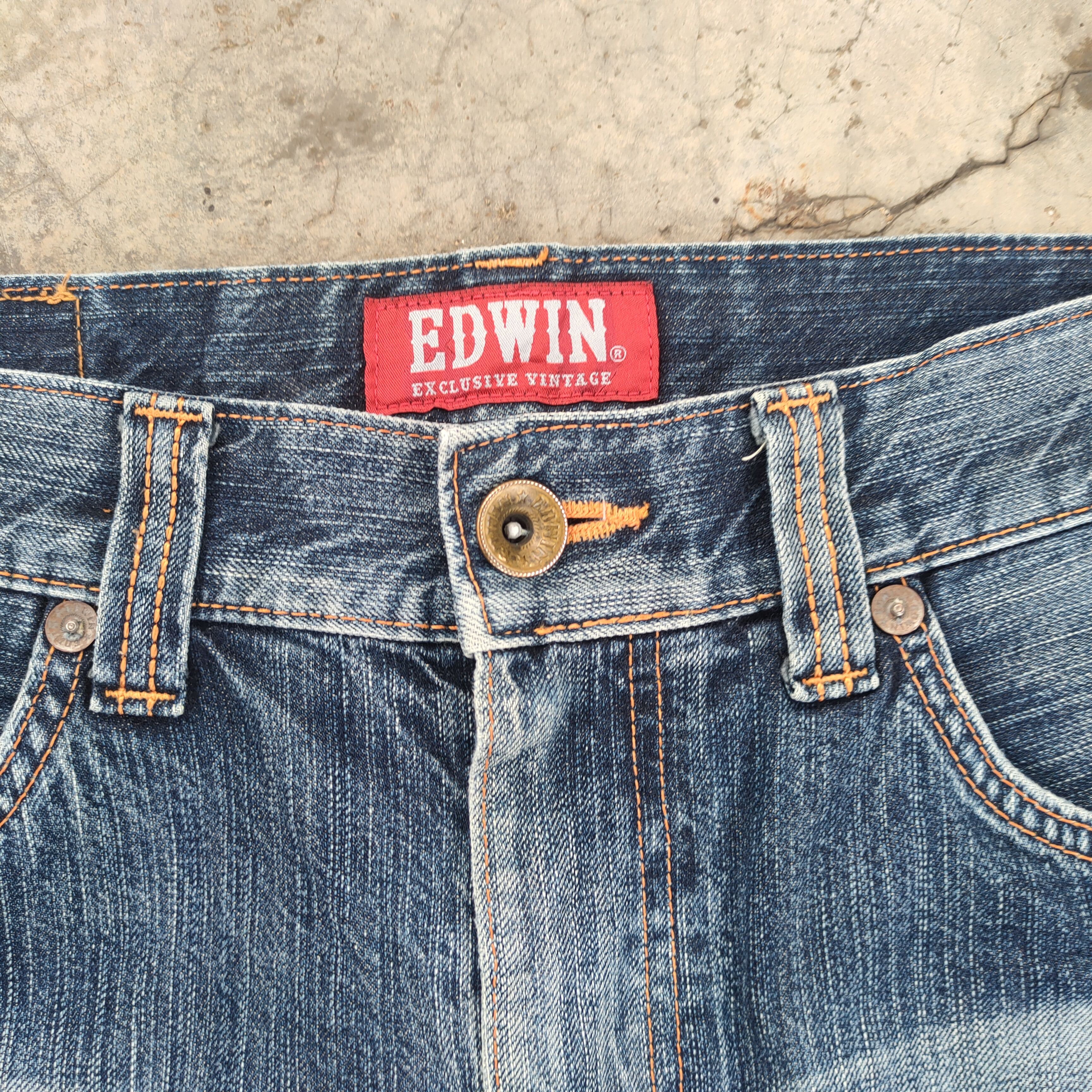 Edwin VINTAGE EDWIN XV FADED RIPPED JEANS DENIM PANTS Size US 37 - 6 Thumbnail