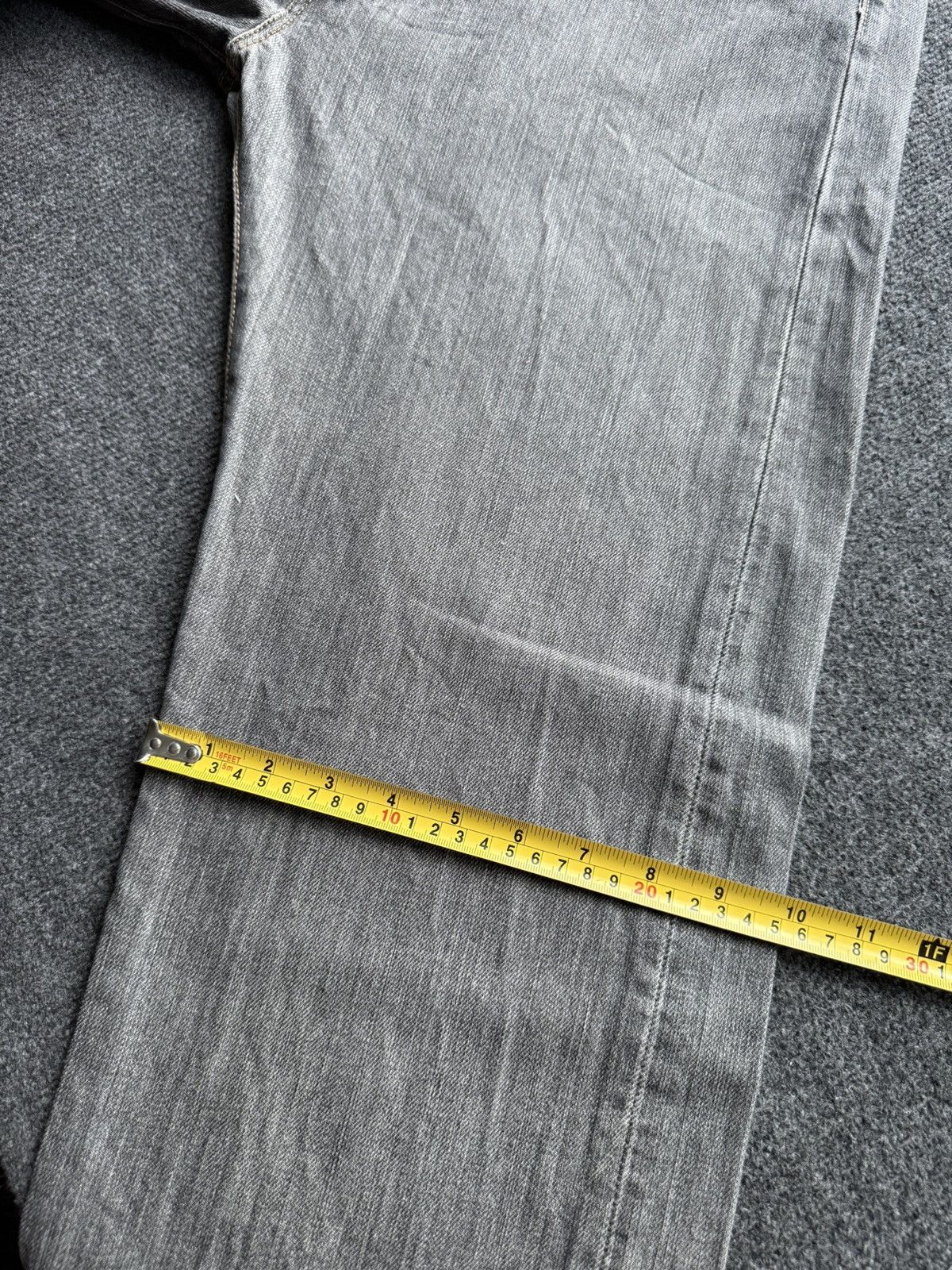 Levi's Vintage 00s Levi’s 501 Grey Wash Straight Leg Jeans LGB Y2K Size US 36 / EU 52 - 20 Thumbnail
