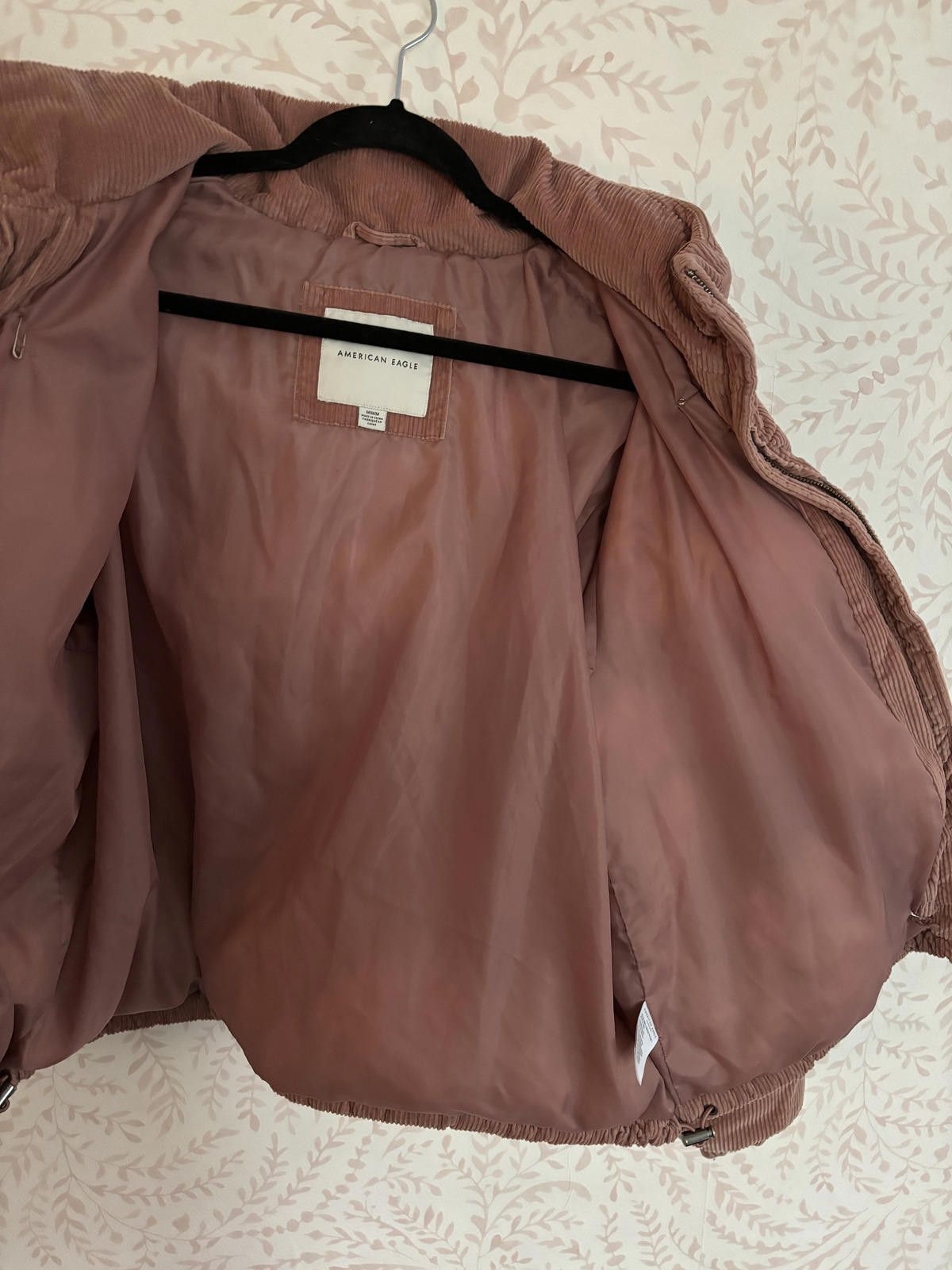 American Eagle Outfitters Dusty Rose American Eagle Corduroy Puffer Jacket M Size M / US 6-8 / IT 42-44 - 7 Thumbnail