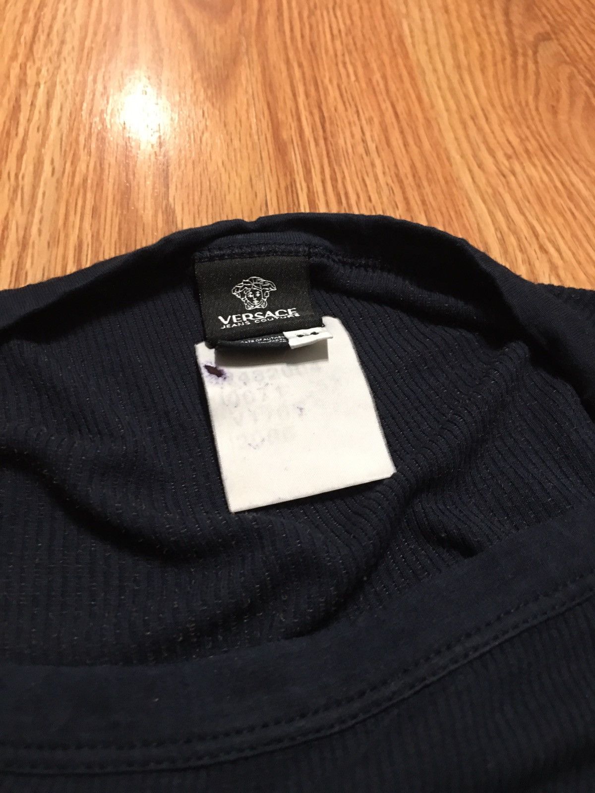 Versace × Versace Jeans Couture Versace Jeans Couture Navy Blue T-shirt Long Sleeve Size M Size M / US 6-8 / IT 42-44 - 8 Thumbnail