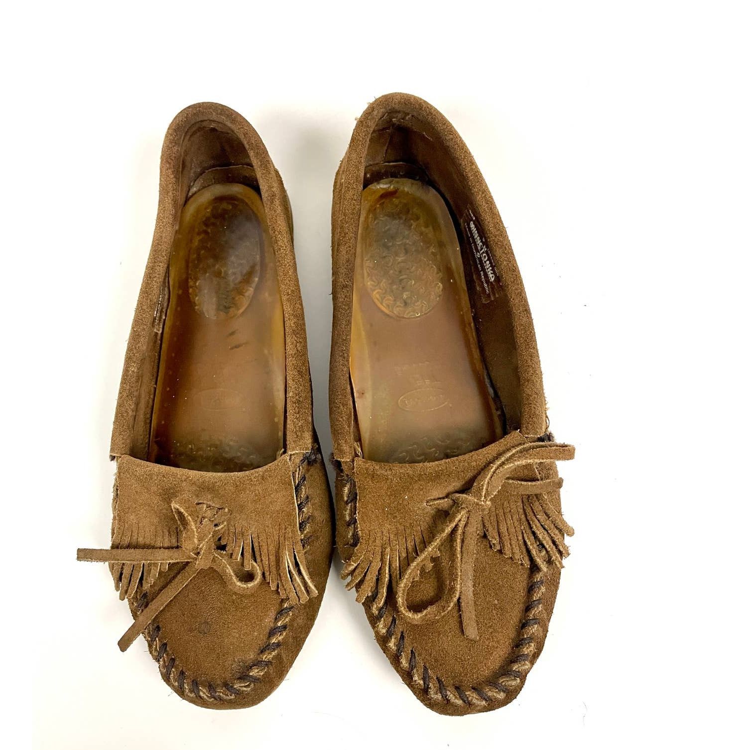 Minnetonka Minnetonka Suede Kilty Moccasins Sz 9 Women's Brown Leather Size US 9 / IT 39 - 1 Thumbnail