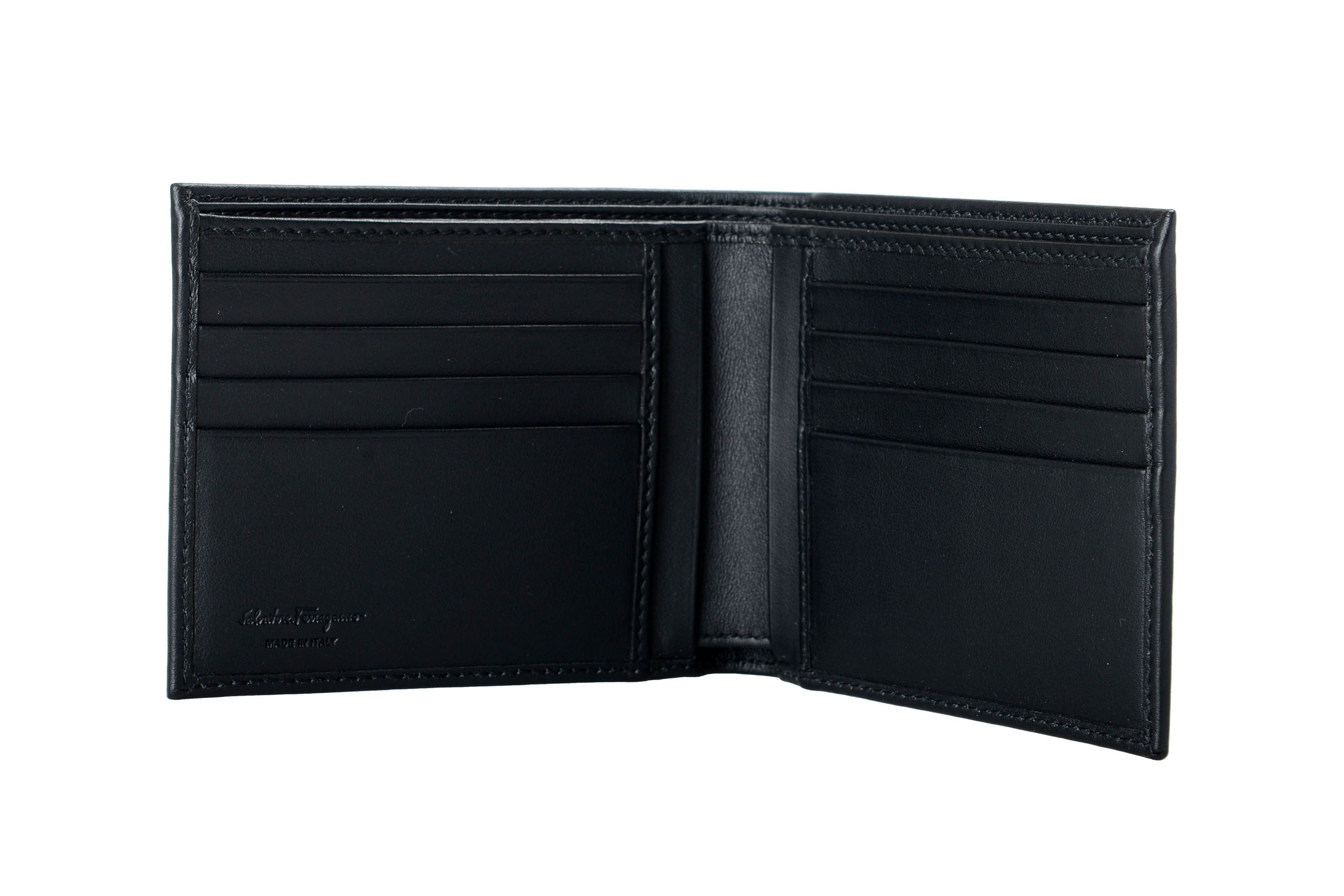 Salvatore Ferragamo o1s1rm0924 Size: OS / Leather Bi-fold Wallet in Black Size ONE SIZE - 3 Thumbnail