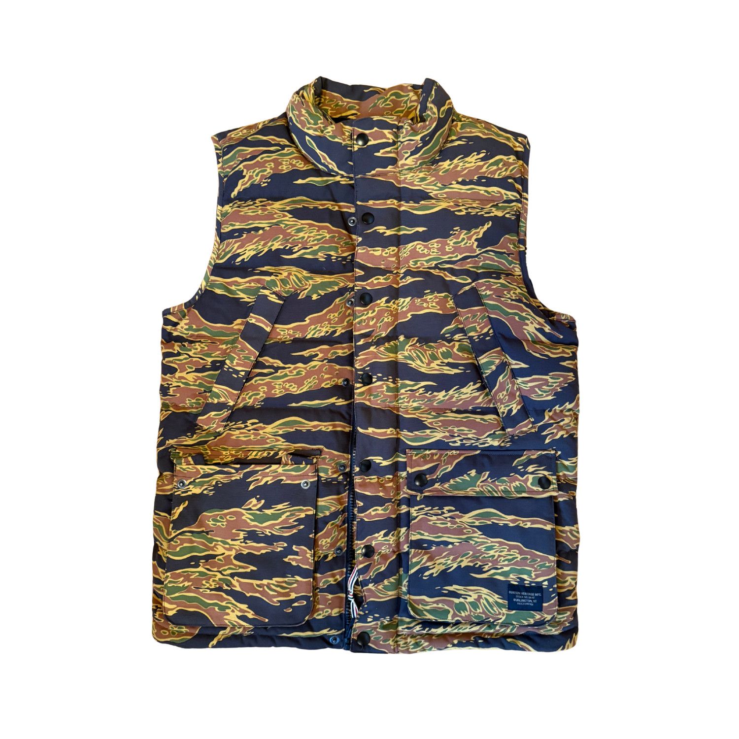 Burton Burton Heritage Series Men's Camo "Tiger Stripe" Down Vest Size US L / EU 52-54 / 3 - 2 Thumbnail