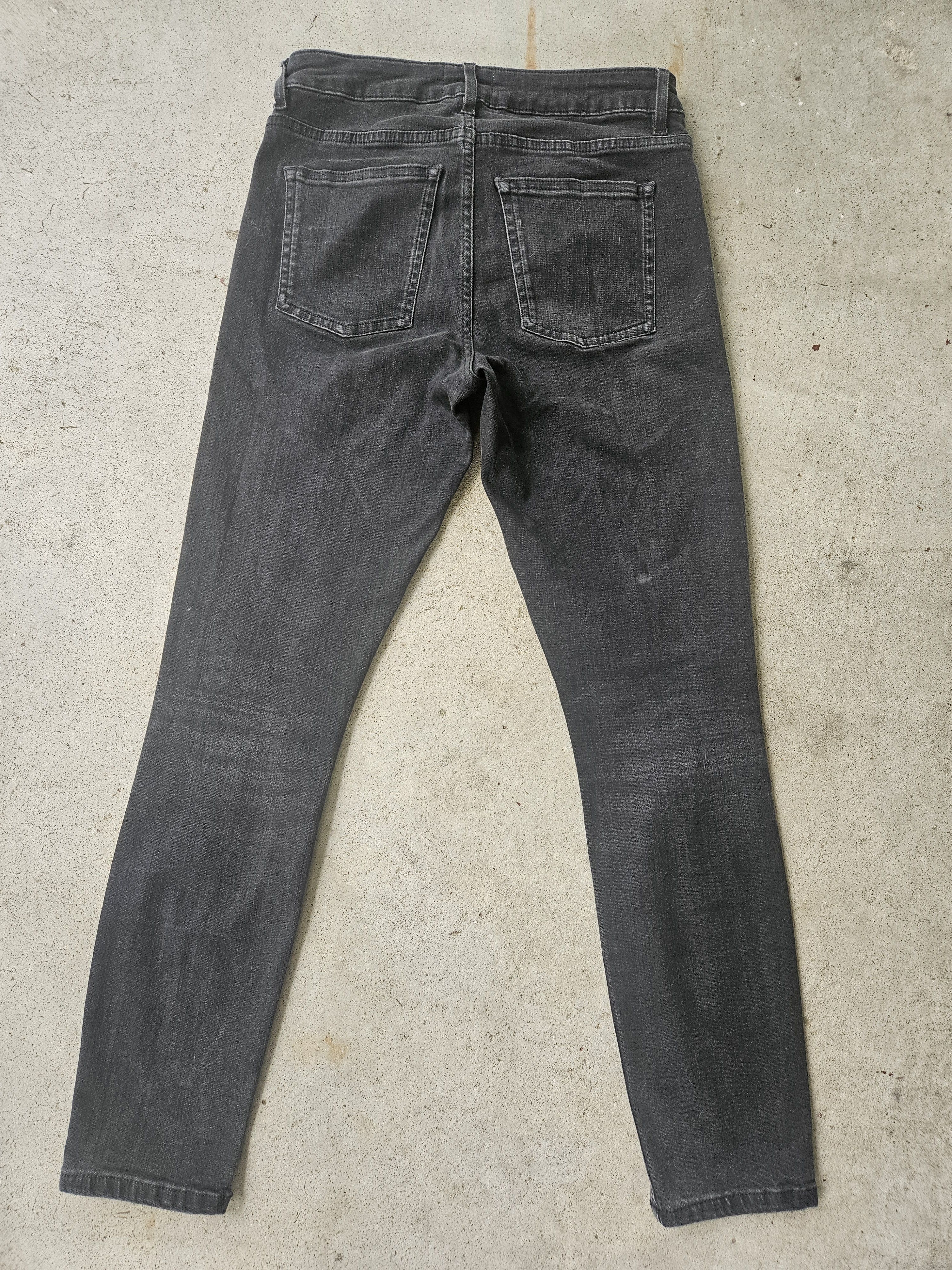 Acne Studios Skin 5 Used Black Skinny Denim Jeans Size US 27 - 2 Thumbnail
