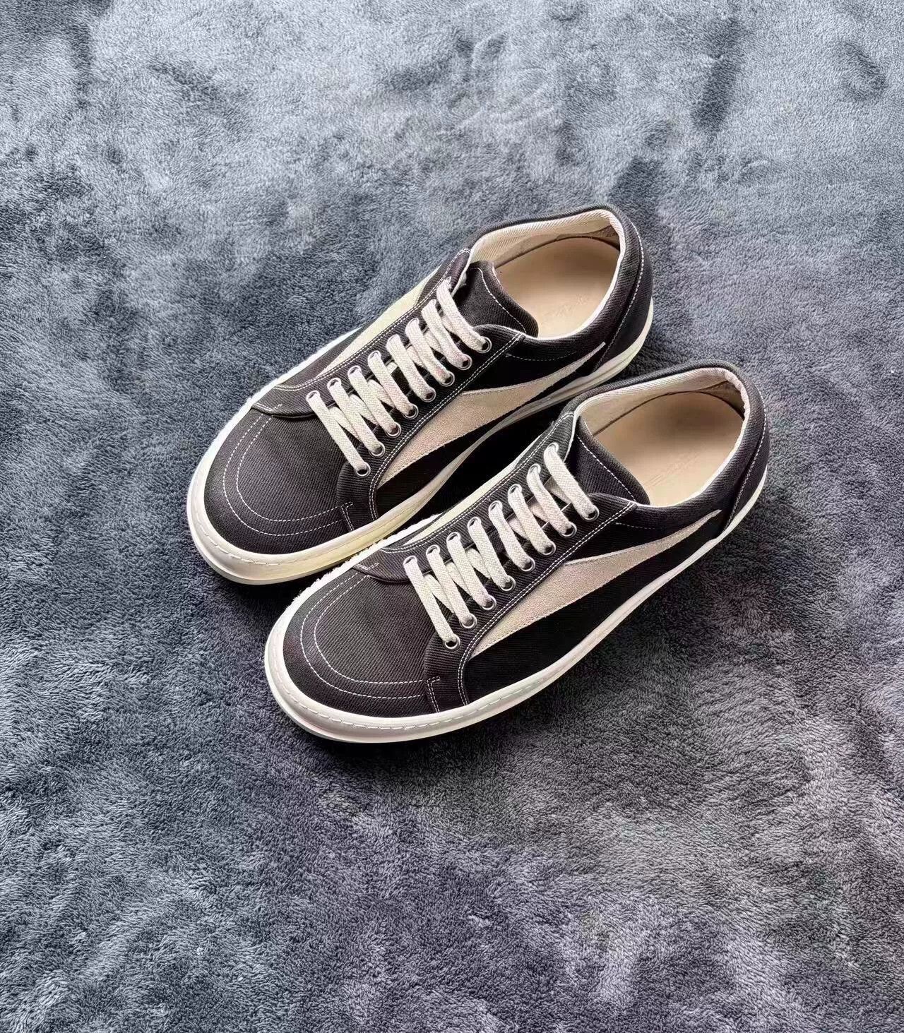 Rick Owens Rick Owens Canvas Black Lowtop Sneakers 43 Men Size US 10 / EU 43 - 1 Thumbnail