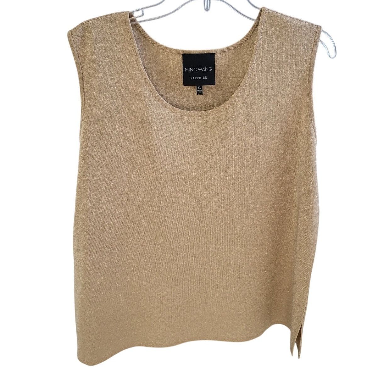 Other Ming Wang Sleeveless Blouse in Gold Shimmer - XL Size XL / US 12-14 / IT 48-50 - 1 Thumbnail