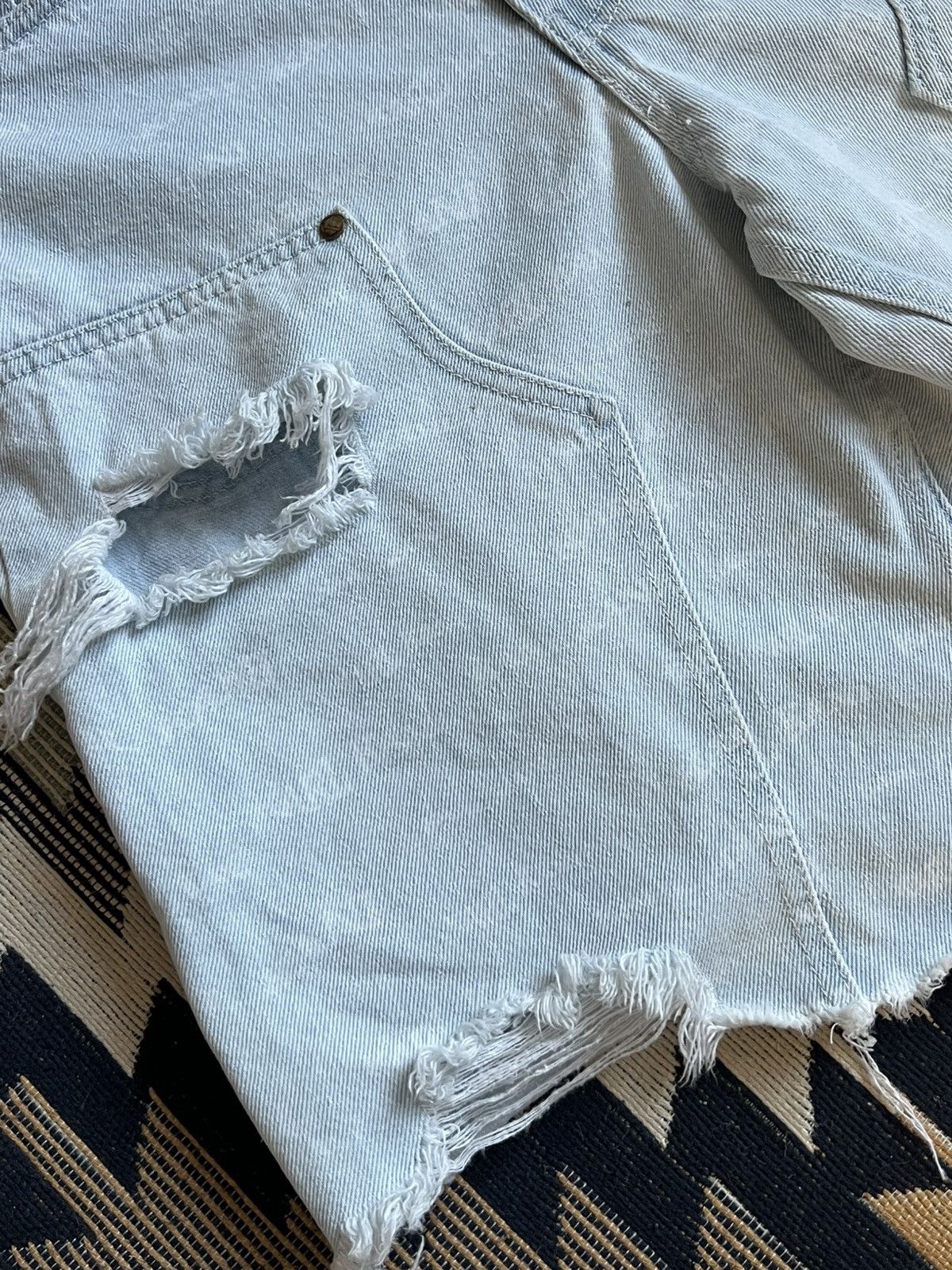 Other Vintage Karl Kani Denim Baggy Rap Shorts Size US 30 / EU 46 - 7 Thumbnail