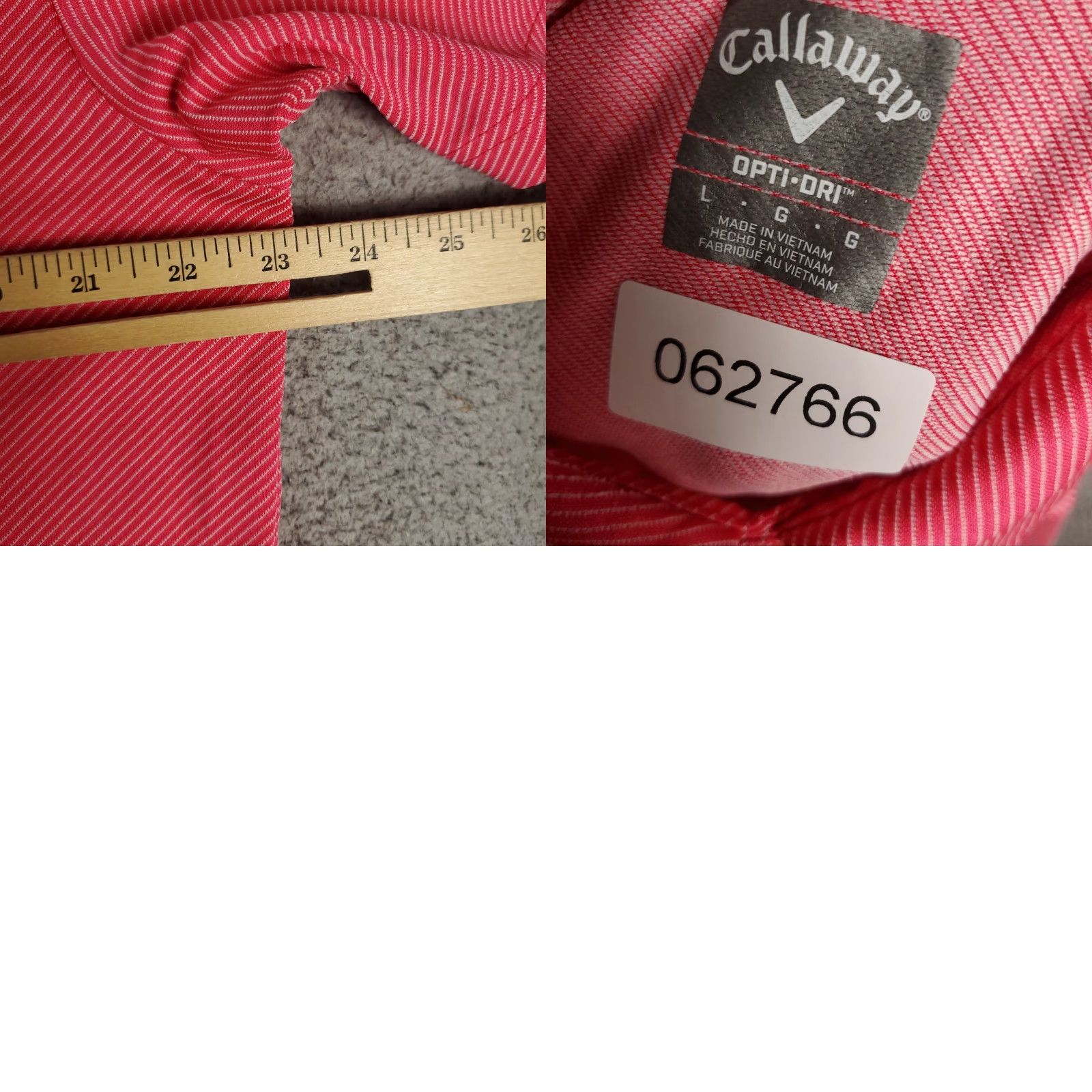Callaway Callaway Polo Shirt Men Size Large Stripe Pink Opti Dri Fit Golf Short Sleeve Polo Shirt Mens Pink Striped Athletic Golf Shirt Size US L / EU 52-54 / 3 - 8 Thumbnail