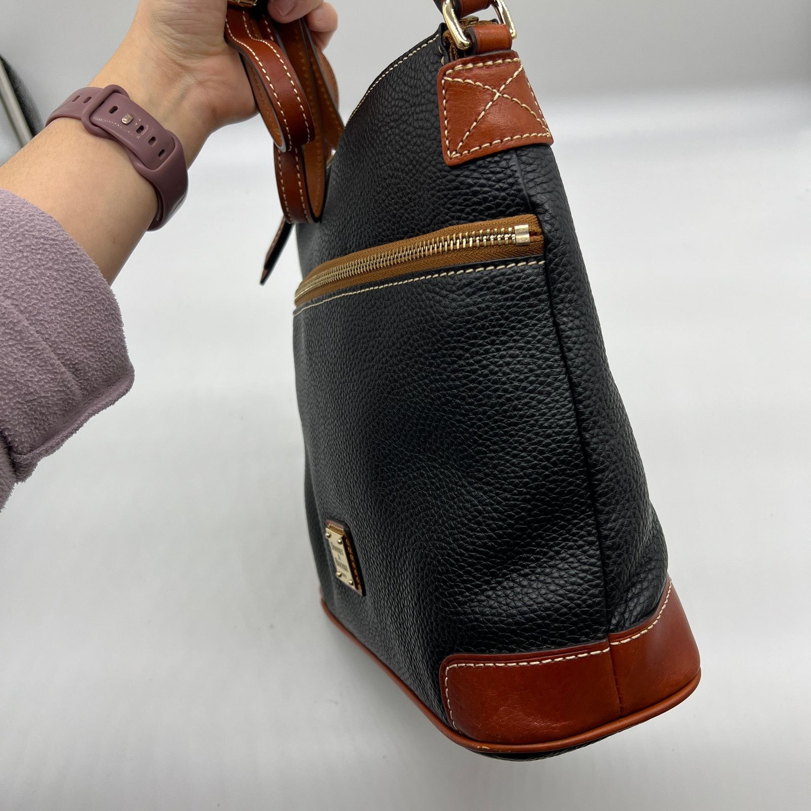 Dooney & Bourke Dooney & Bourke Pebble Leather Crossbody Purse Black Size ONE SIZE - 5 Thumbnail
