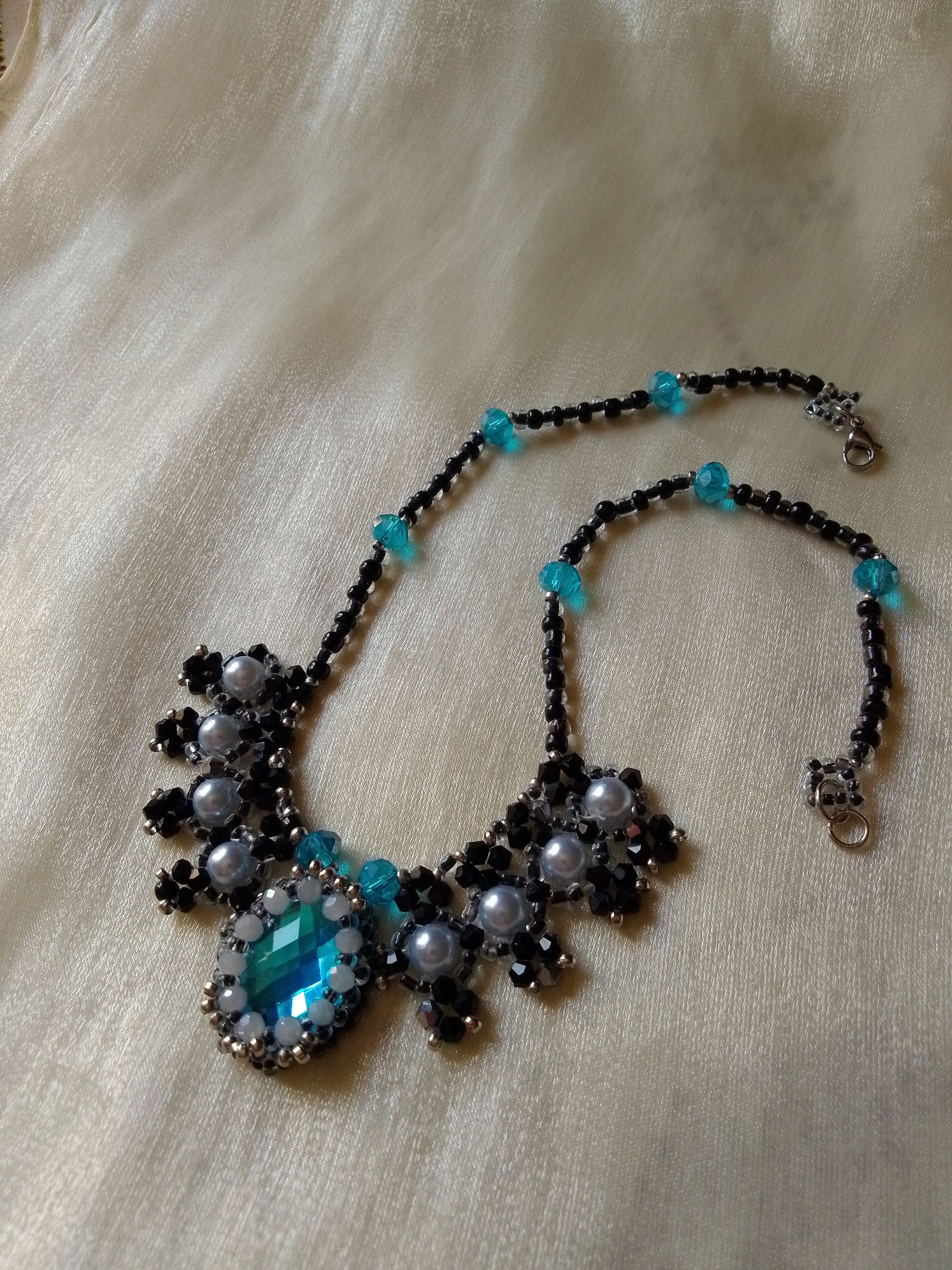 Handmade Necklace Black choker gothic victorian style Size ONE SIZE - 9 Thumbnail
