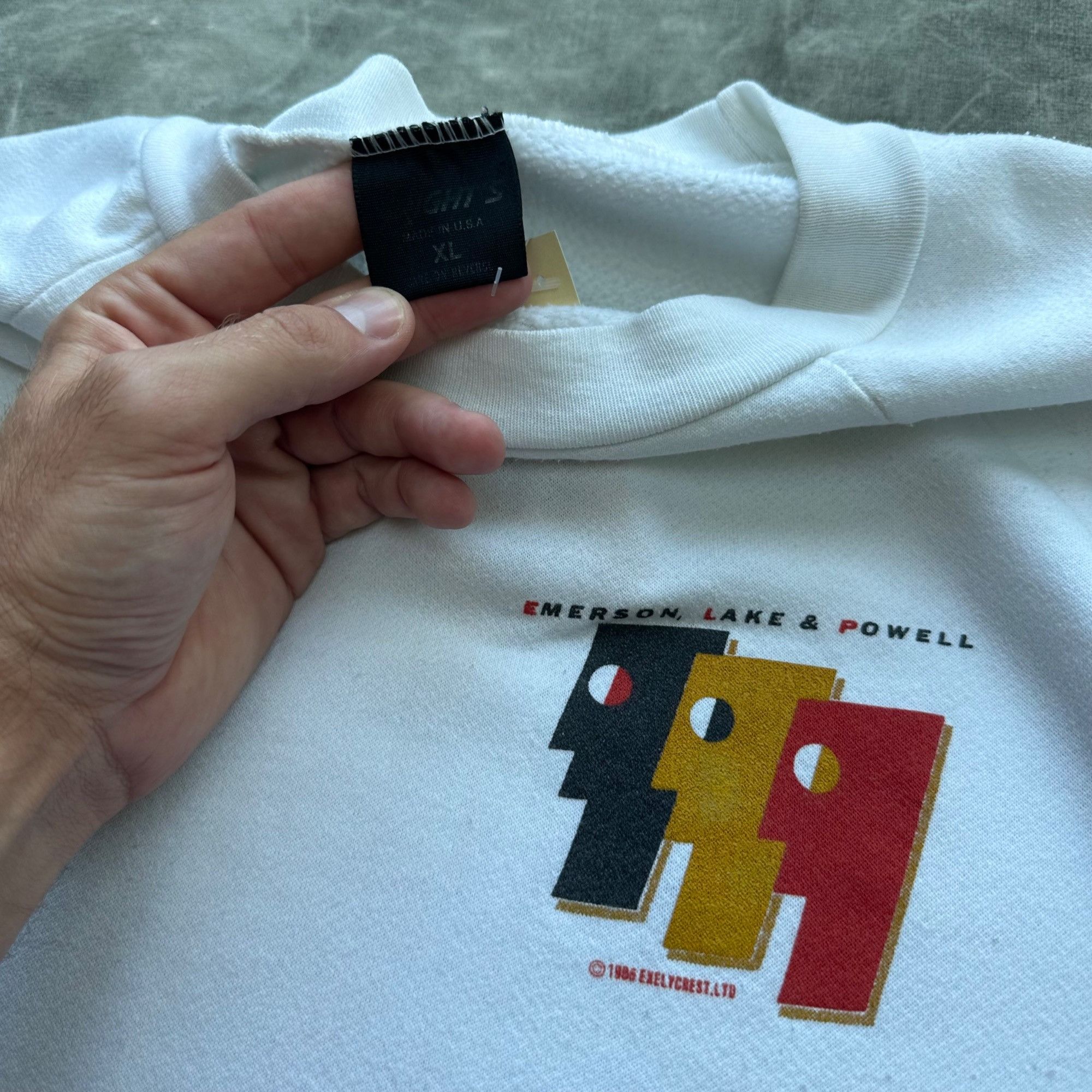 Vintage Vintage 1986 Emerson Lake & Powell Band Sweatshirt Size US L / EU 52-54 / 3 - 2 Thumbnail