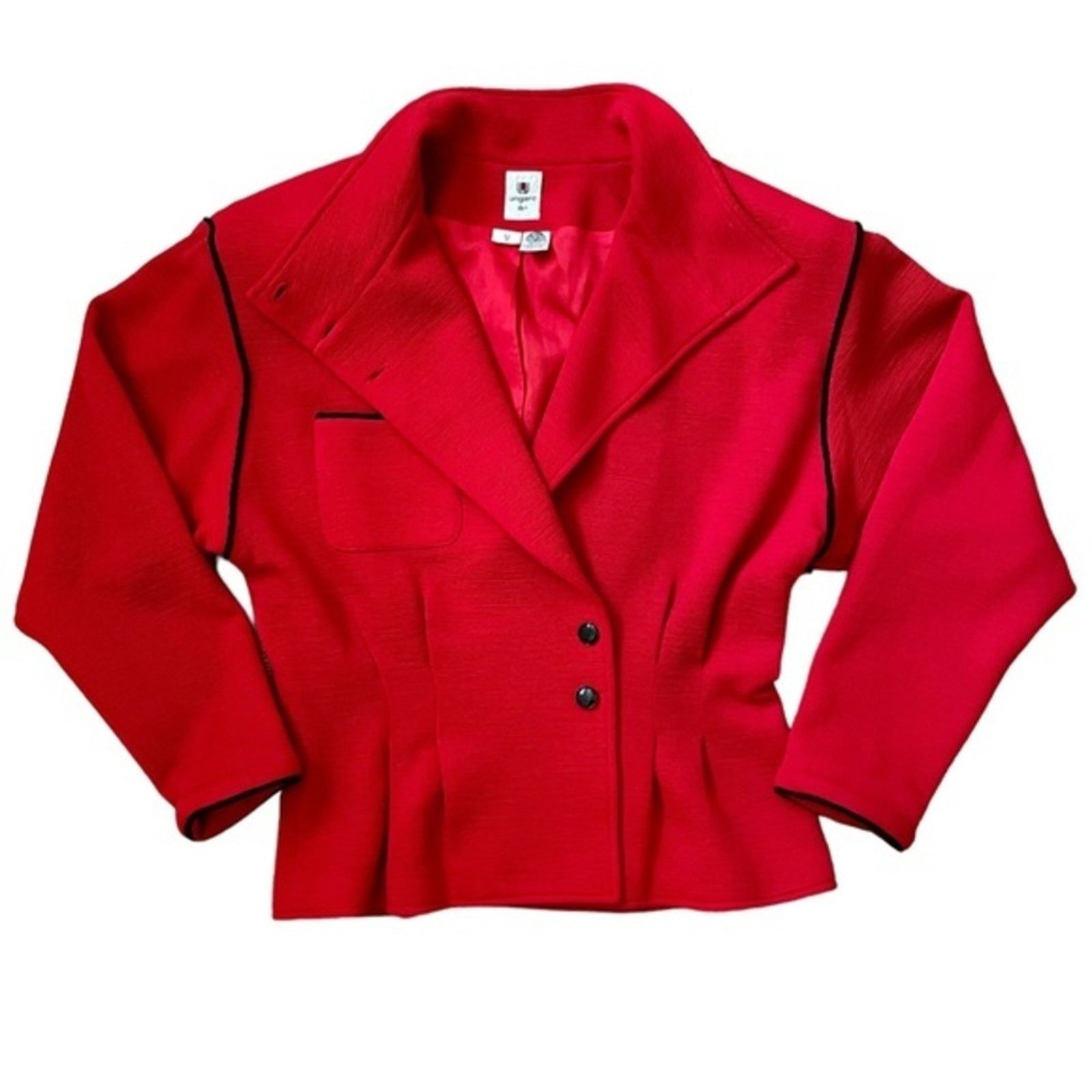 Emanuel Ungaro × Vintage Ungaro Ter x Emanuel Ungaro Vintage Red Wool Jacket Coat Size M / US 6-8 / IT 42-44 - 10 Thumbnail
