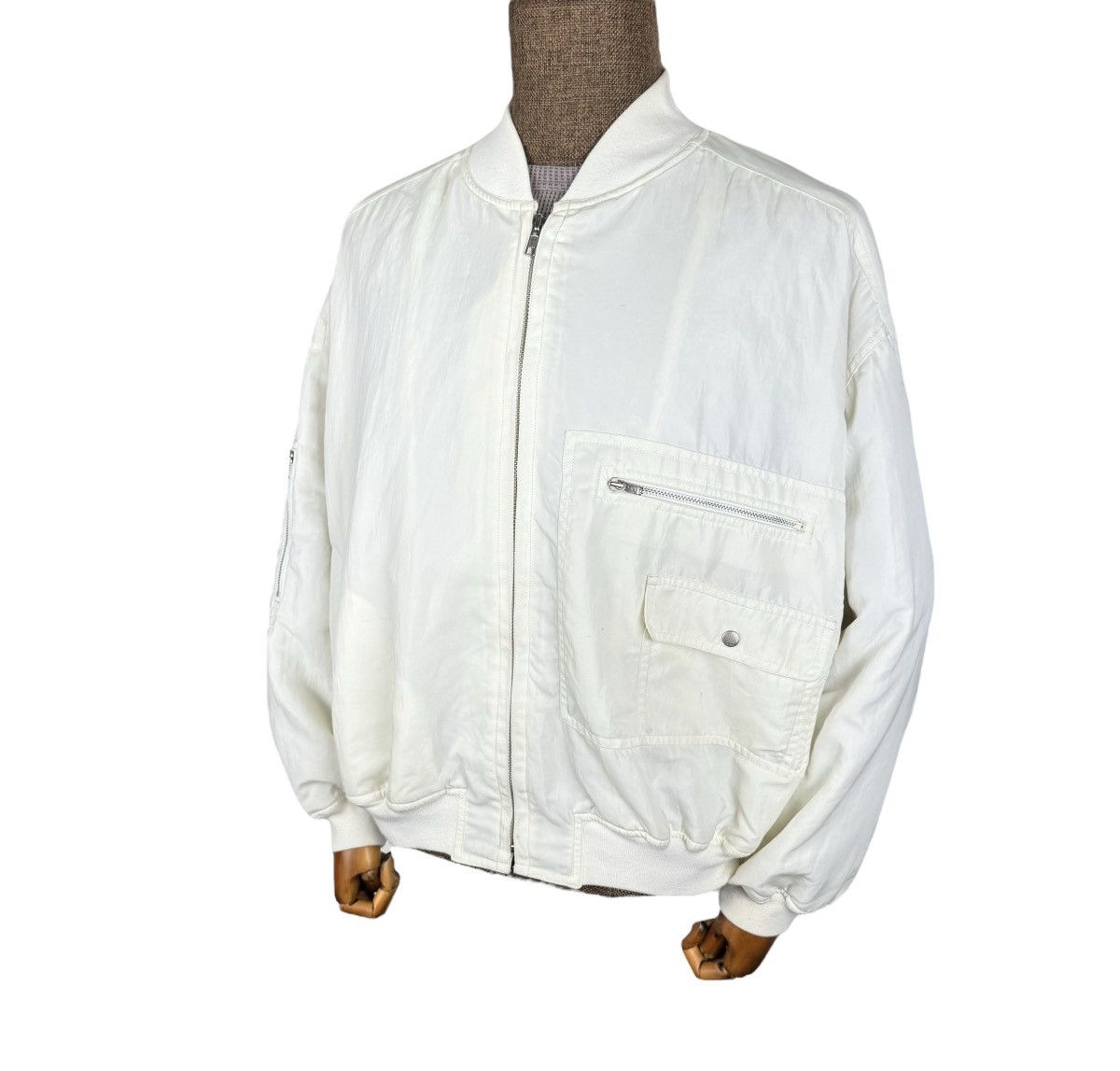 Issey Miyake ⚡️ICONIC !! 80s ISSEY MIYAKE BOMBER ZIPPER JACKET Size US M / EU 48-50 / 2 - 4 Thumbnail