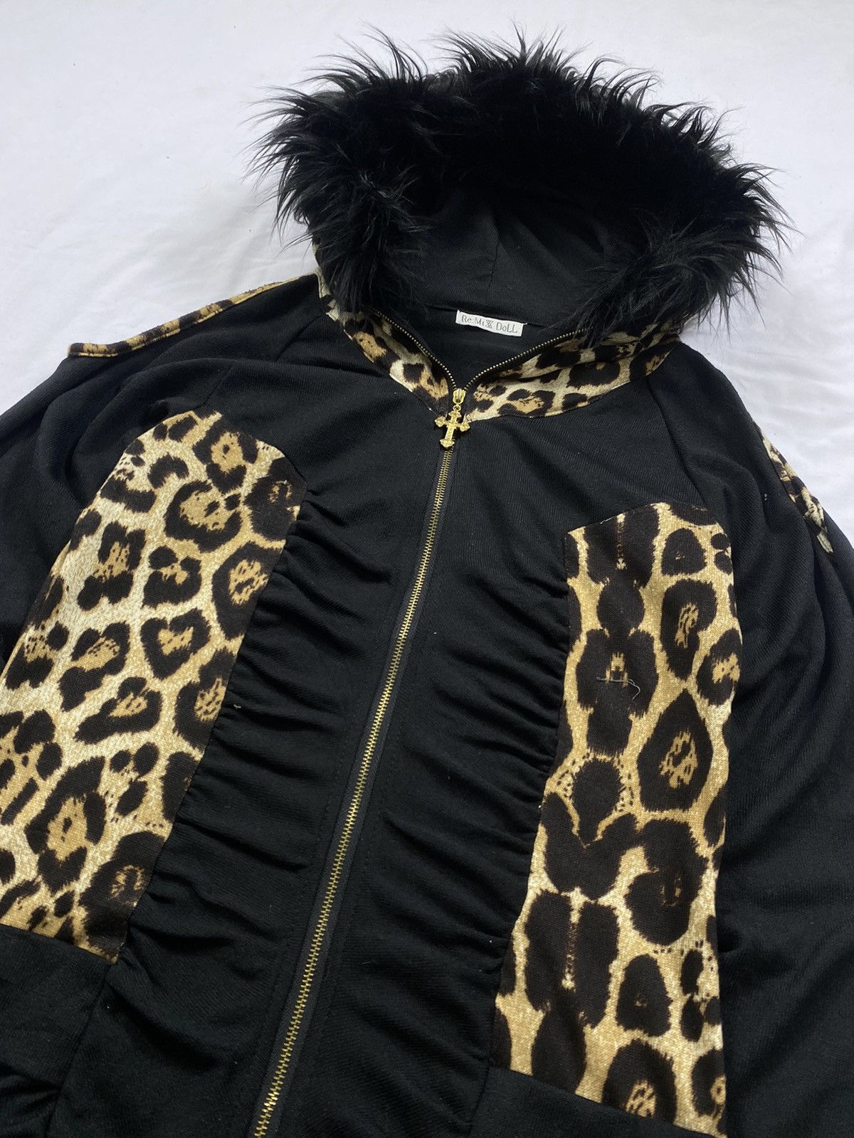 Japanese Brand Japanese Re:Mix Doll Leopard zip up fur hoodie ifsix style Size US S / EU 44-46 / 1 - 4 Thumbnail