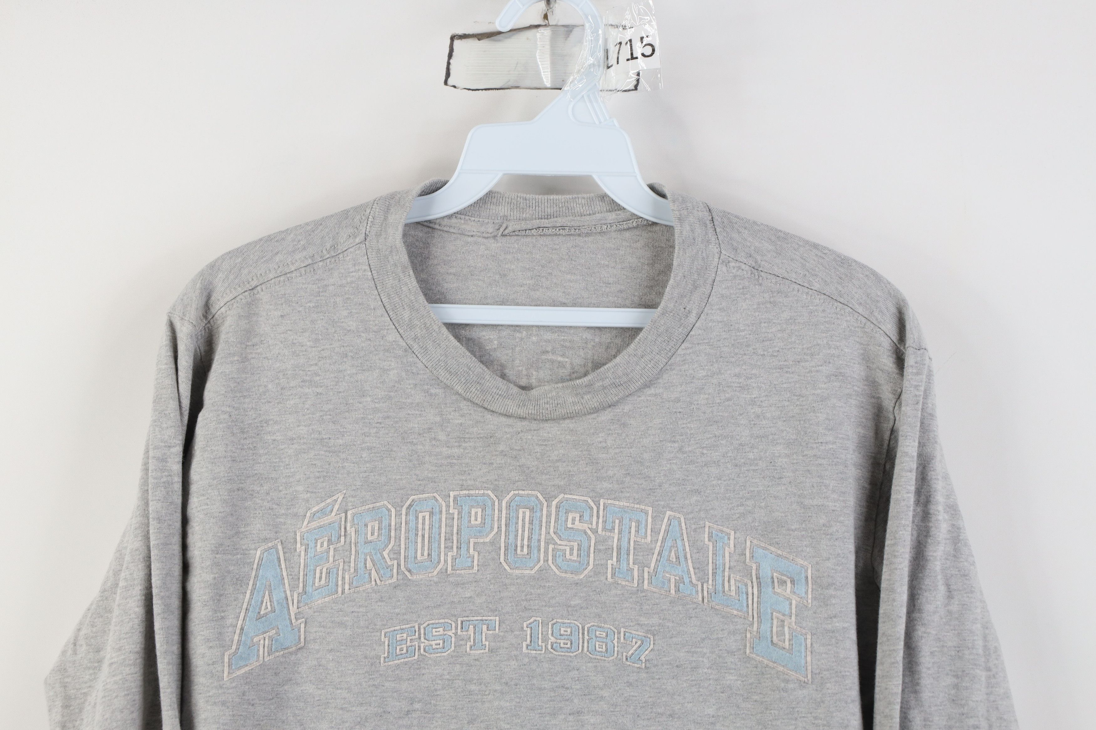 Aeropostale Vintage 90s Y2K Aeropostale Spell Long Sleeve T-Shirt Gray Size M / US 6-8 / IT 42-44 - 2 Thumbnail