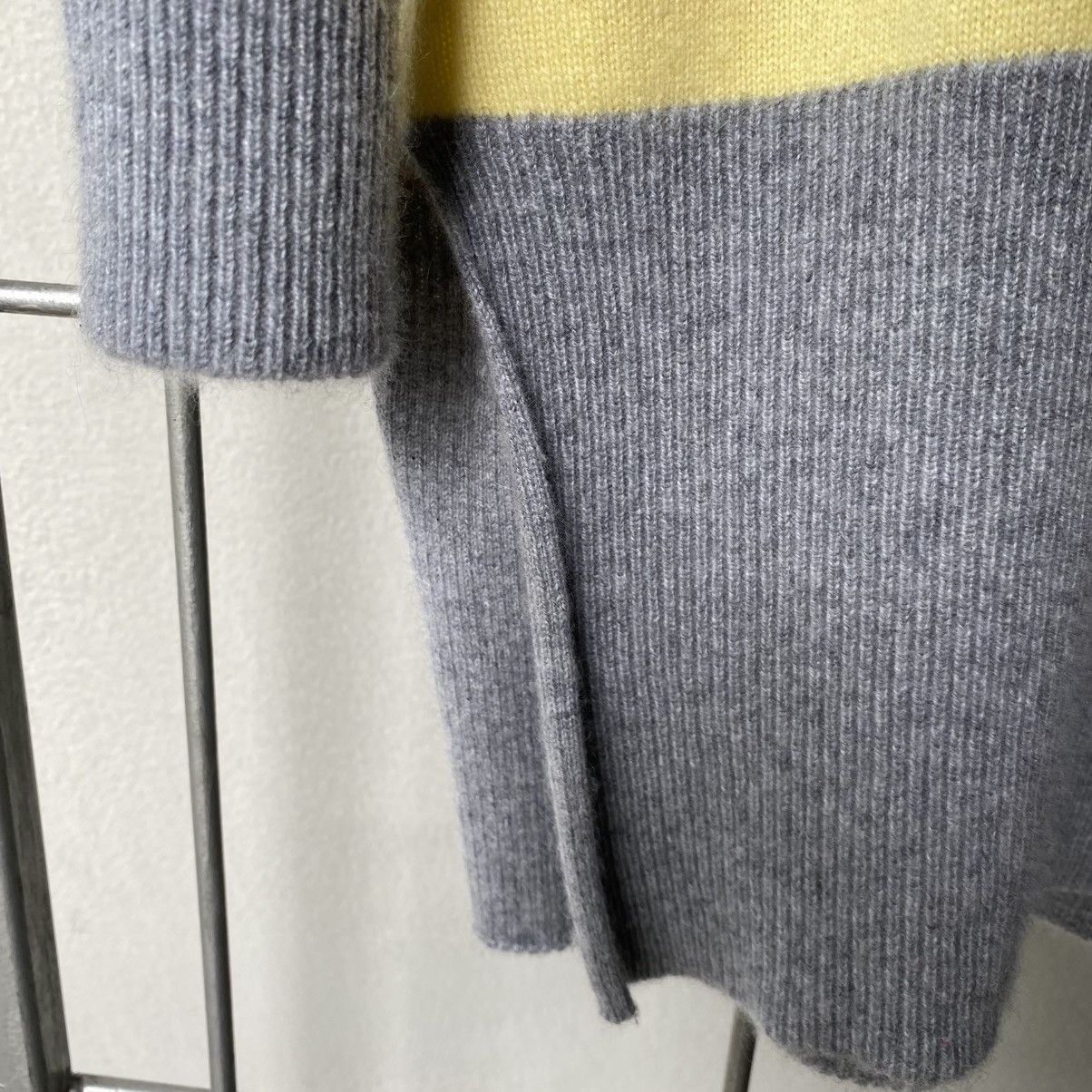 Chloe Miss chloe Yellow and Gray Colorblock Knit Sweater Dress Size S / US 4 / IT 40 - 4 Thumbnail