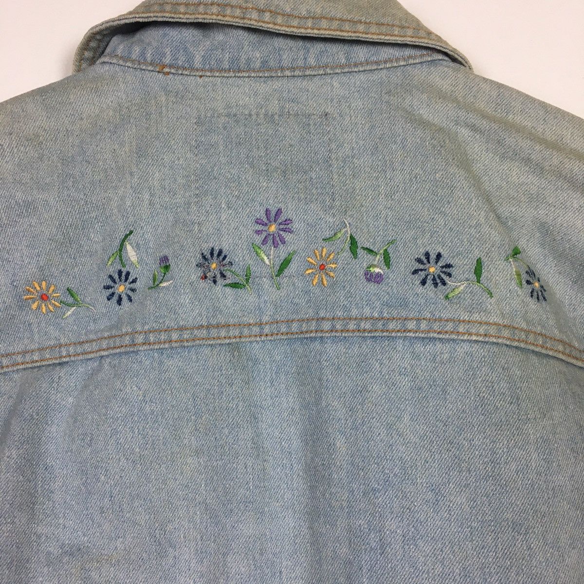 Vintage Vintage Jean Cox Embroidery Denim Jacket Size L / US 10 / IT 46 - 7 Thumbnail