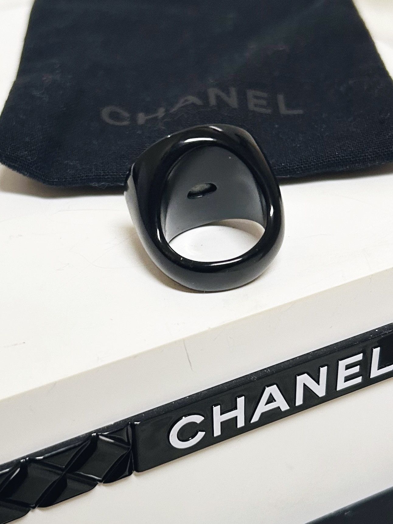 Chanel Authentic Chanel RARE 2003 Pink / Black Coco Chanel Ring Size ONE SIZE - 7 Thumbnail