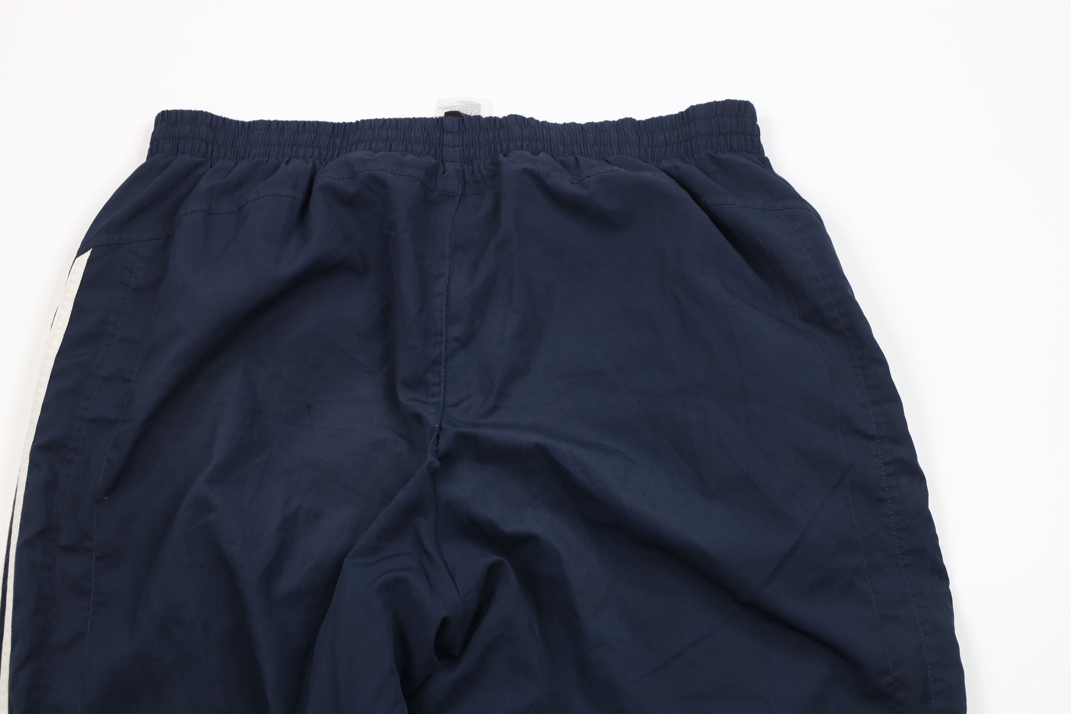 Adidas × Vintage Vintage Adidas Spell Out Striped Wide Leg Pants Navy Blue Size US 36 / EU 52 - 10 Thumbnail