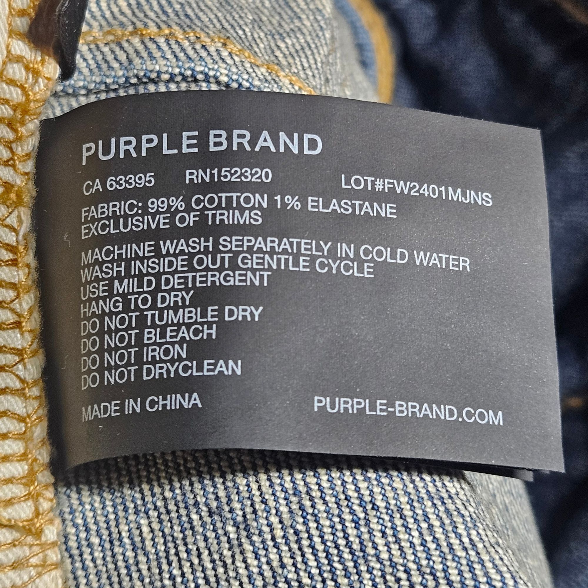 Purple Brand Purple Brand Men P001 Skinny fit Light Indigo Vintage Wash 3 Size US 32 / EU 48 - 15 Thumbnail