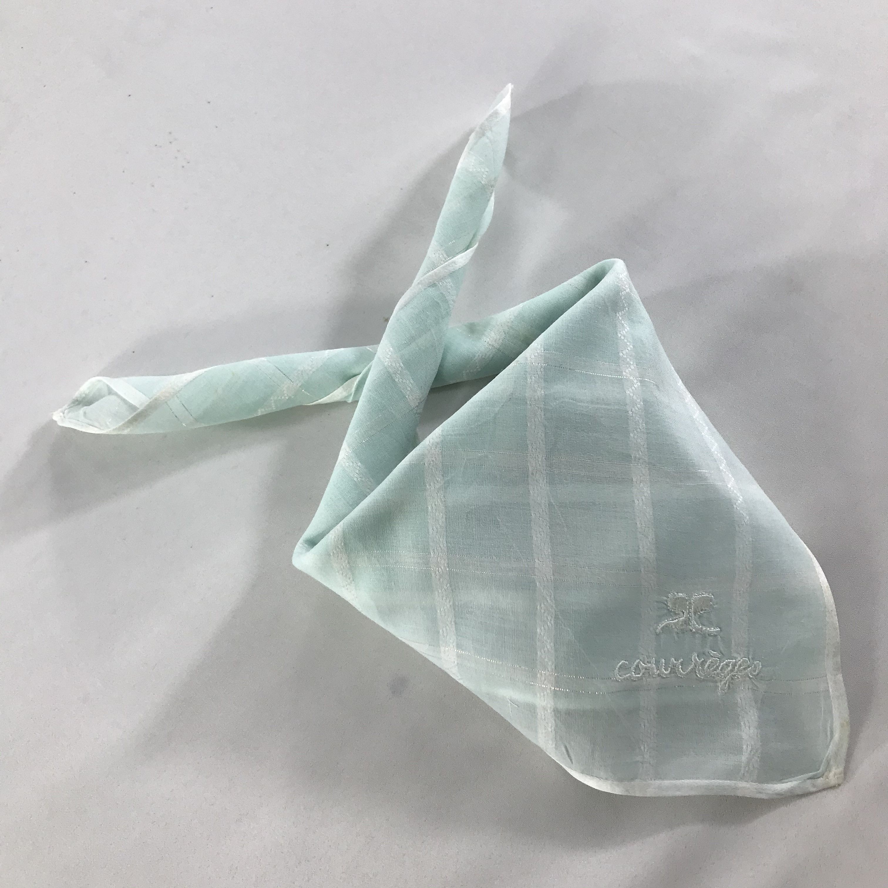 Courreges × Vintage Courreges Bandana / Handkerchief / Neckerchief - S1322 Size ONE SIZE - 4 Thumbnail