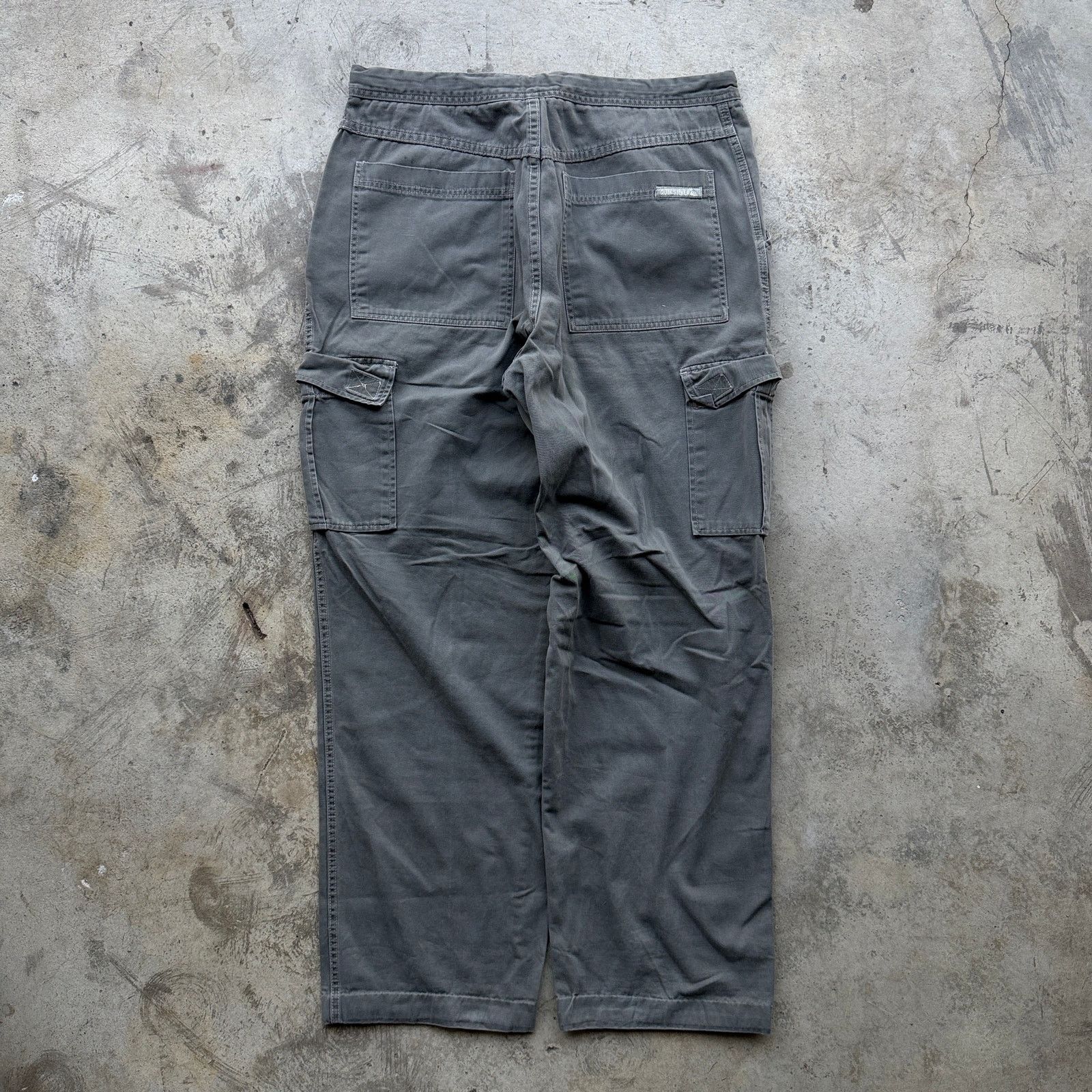 Quicksilver Vintage surf Quiksilver Grey Cargo Pants Drawstring Size 34 Size US 34 / EU 50 - 4 Thumbnail