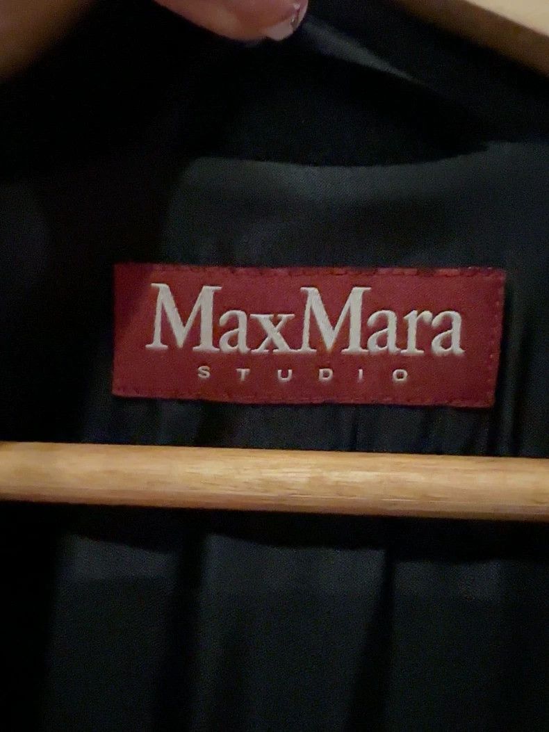 Max Mara Max Mara Studio Bathrobe Black Wool Coat Size S / US 4 / IT 40 - 3 Thumbnail