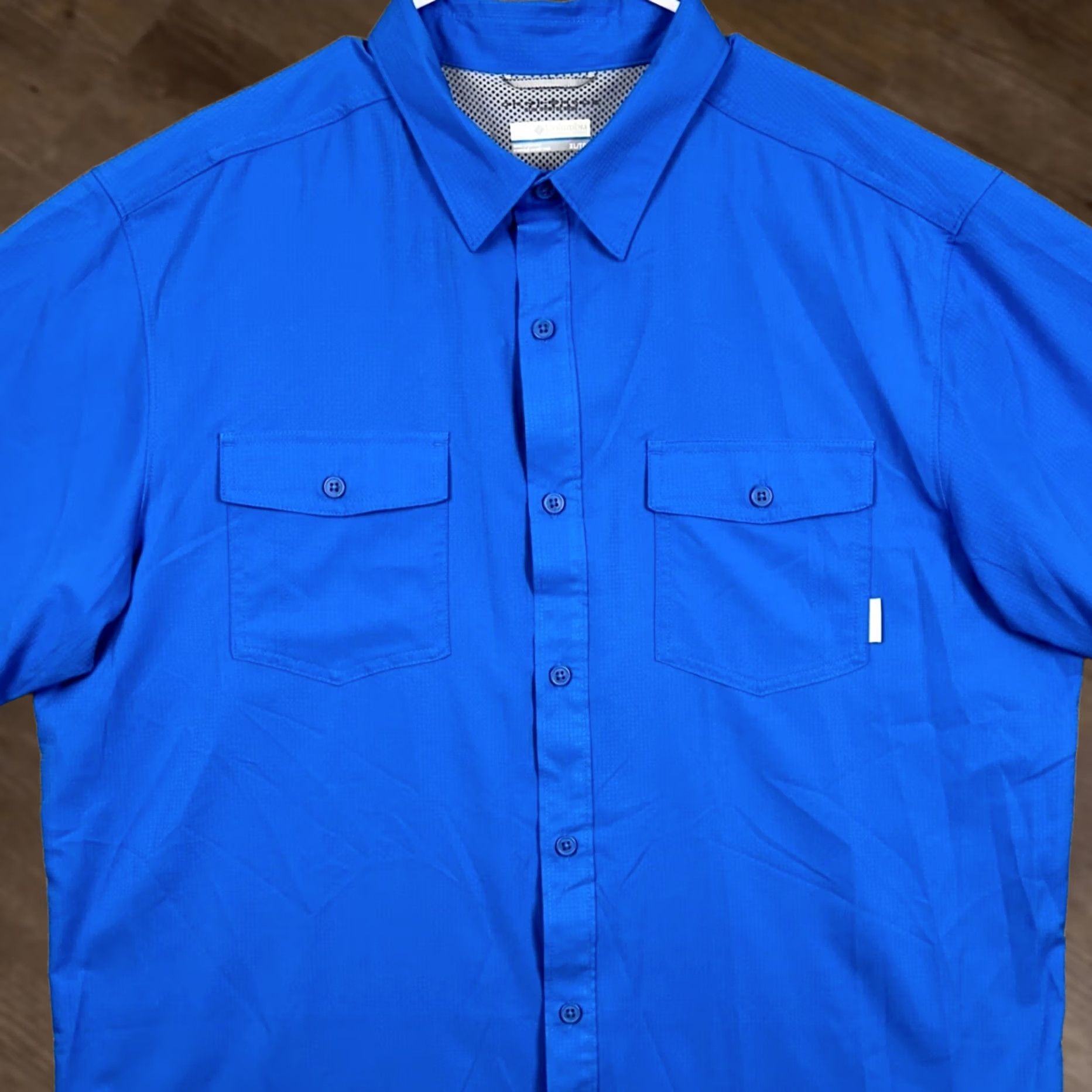 Vintage Columbia Shirt Button-Up Mens XL Blue Vented Pocket Omni-Shade Fishing Hiking Size US XL / EU 56 / 4 - 1 Thumbnail