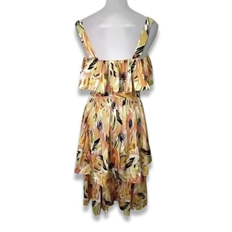 Other Mila Mae Mini Dress Satin Tiered Sleeveless Multicolor S Size S / US 4 / IT 40 - 5 Thumbnail