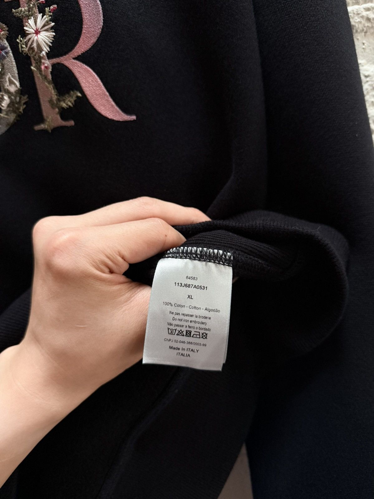 Dior SS21 Flowers Logo Crewneck Sweatshirt Size US XL / EU 56 / 4 - 5 Thumbnail