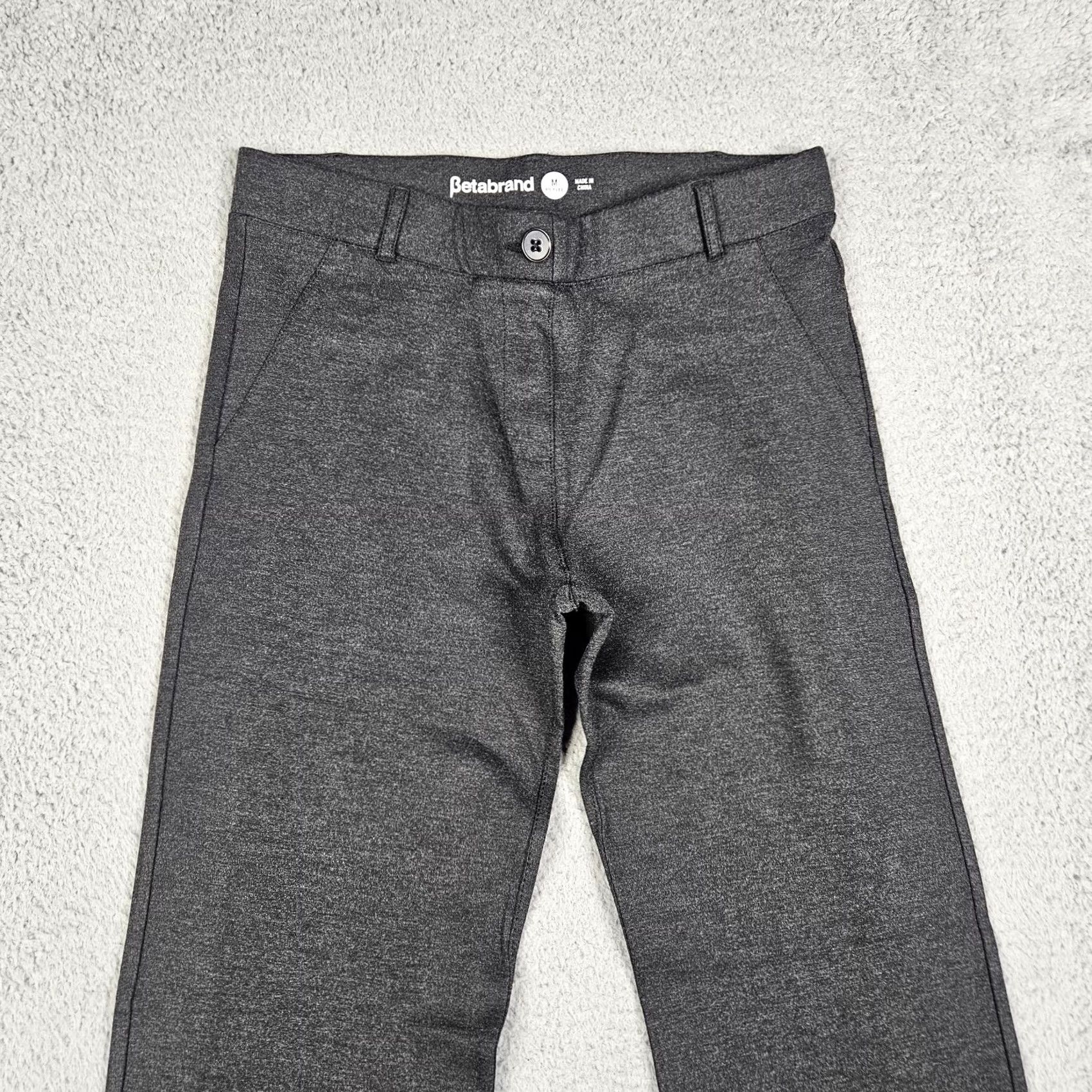 Vintage Betabrand Women’s Pull-on Straight Knit Casual Pant Petite M Gray Modern Casual Pant Womens Petites Size 32" / US 10 / IT 46 - 3 Thumbnail