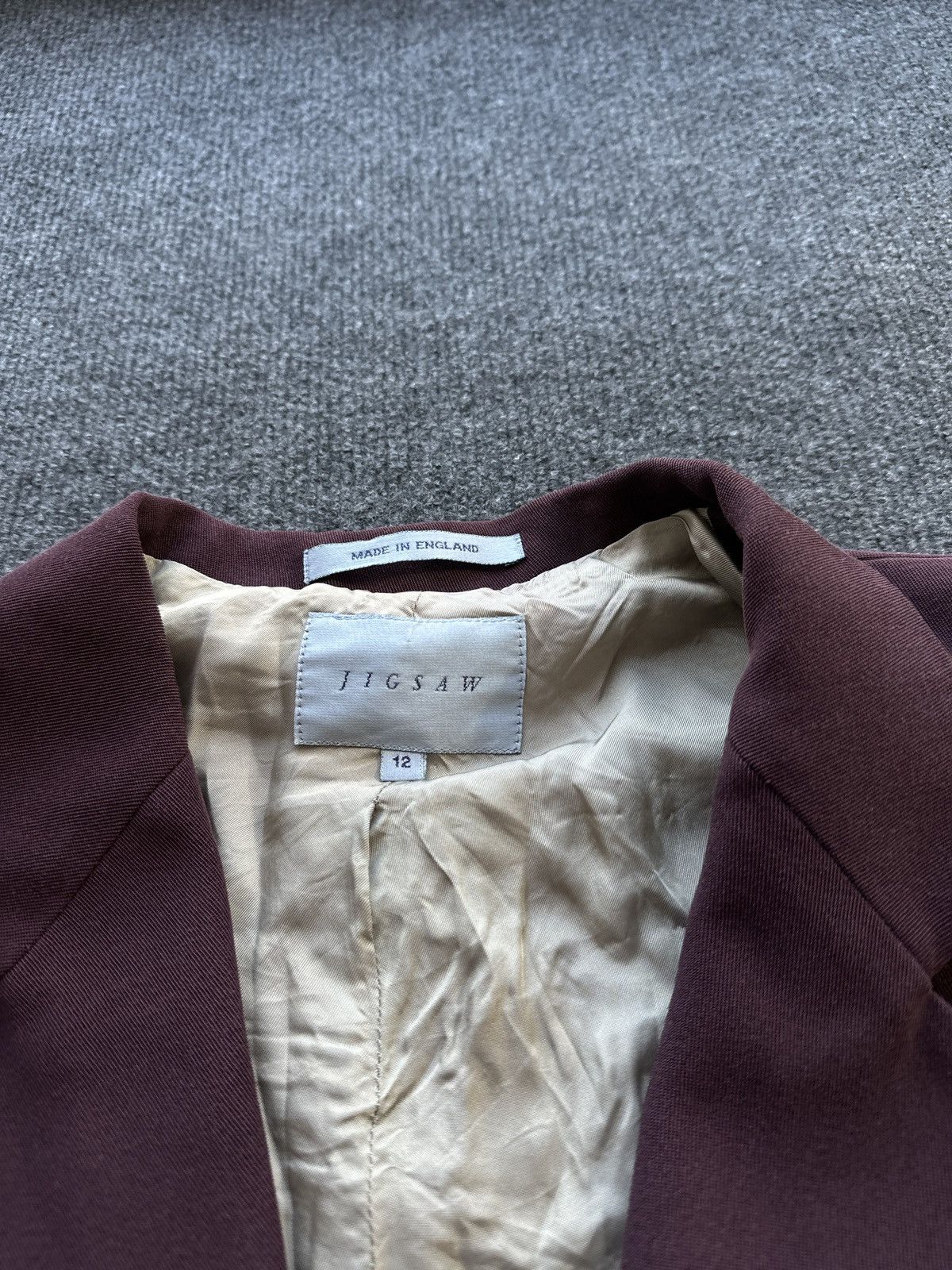 Jigsaw RARE 🚨 JIGSAW WOMEN DARK RED BLAZER JACKET LUXURY Size M / US 6-8 / IT 42-44 - 5 Thumbnail